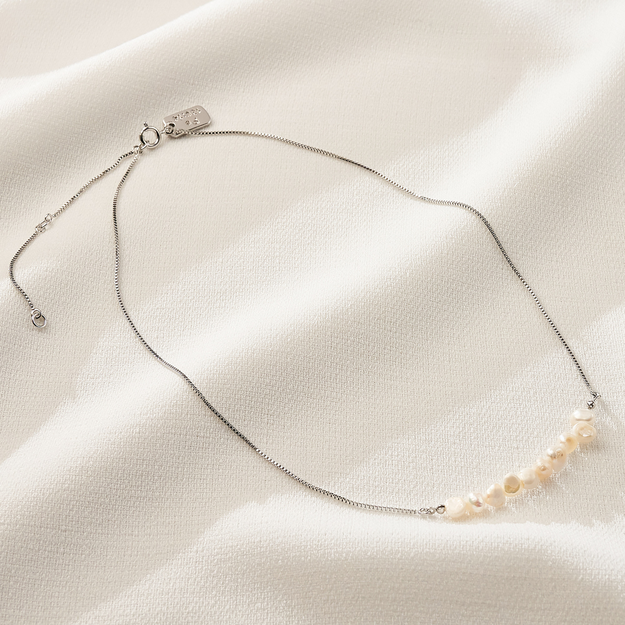 Colar Liz Banho Ródio Branco