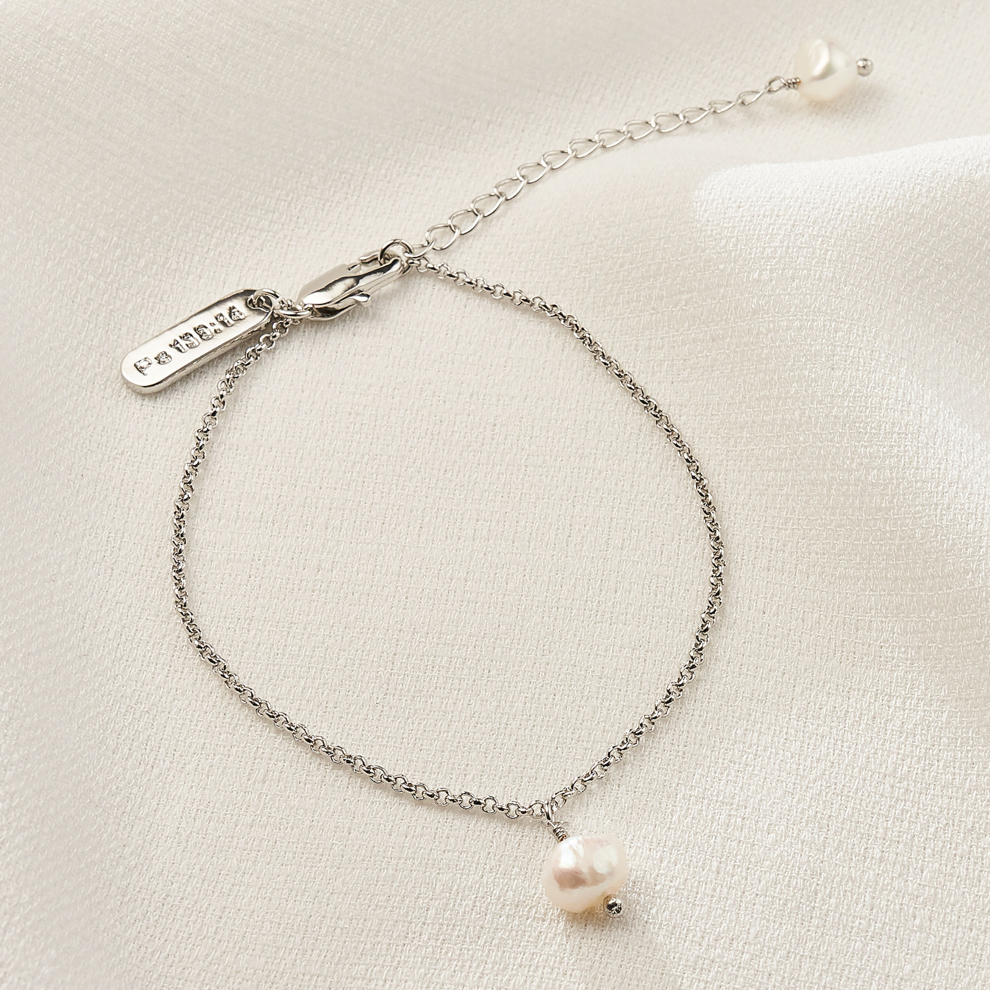 Pulseira Heloisa Banho Ródio Branco