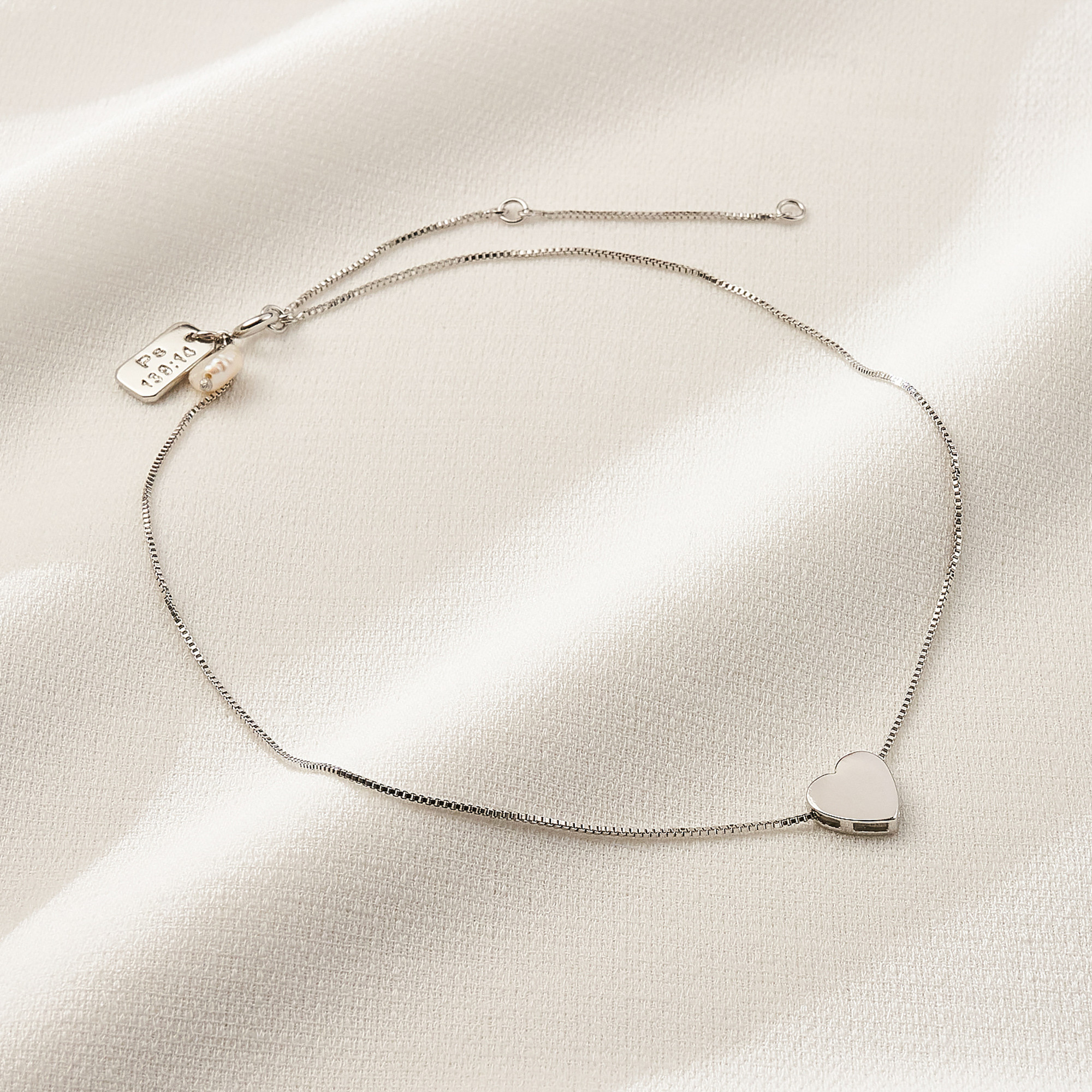 Colar Giovanna Banho Ródio Branco