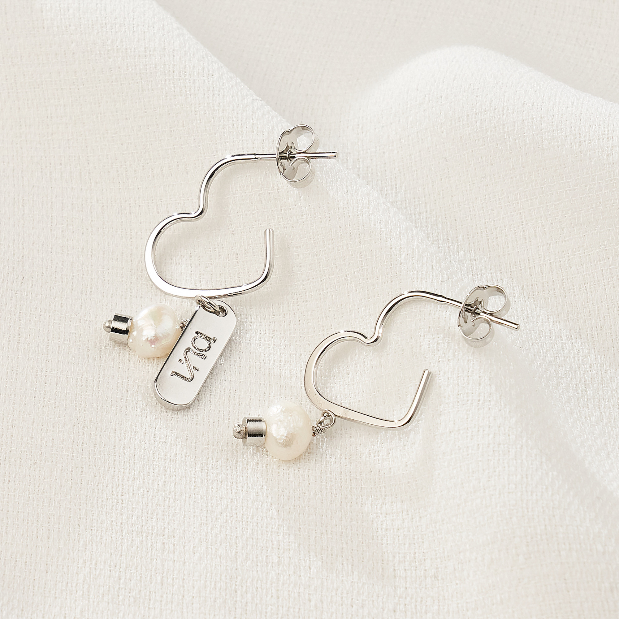 Brinco Marisa Banho Ródio Branco