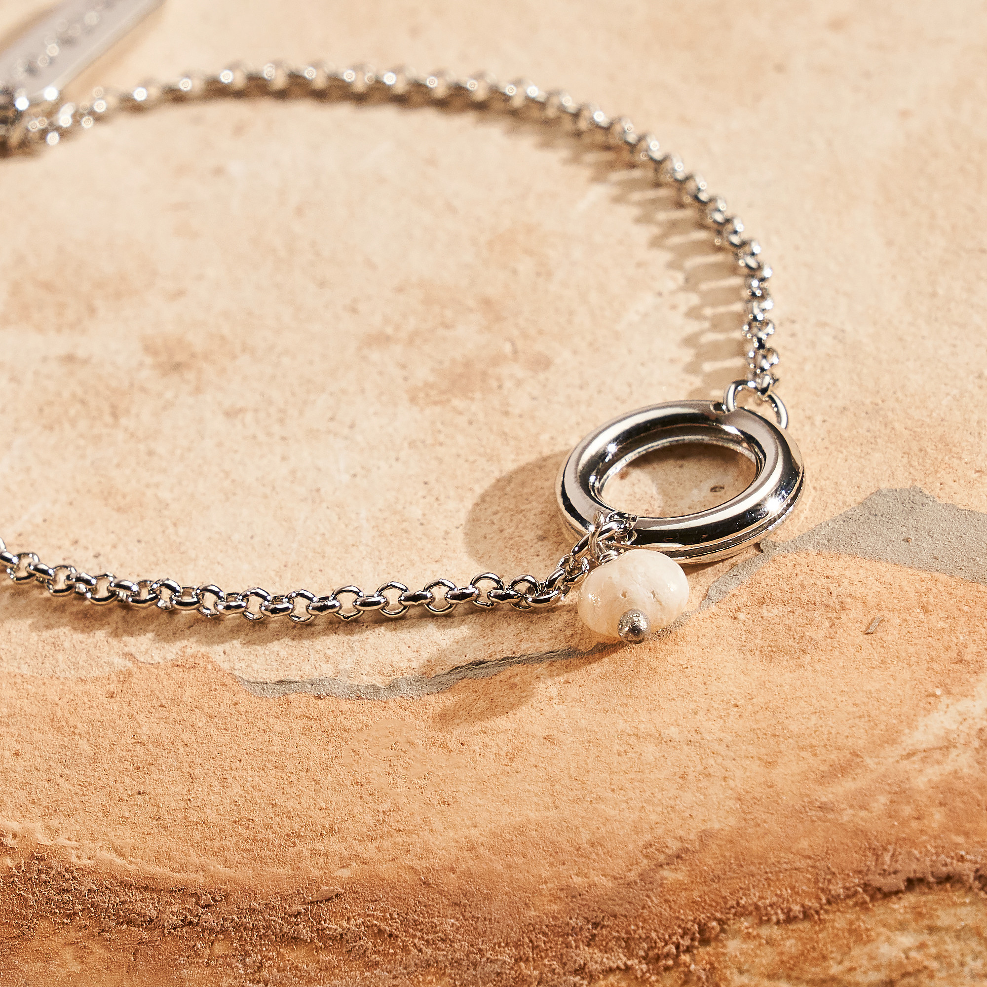 Pulseira Polyana Banho Ródio Branco