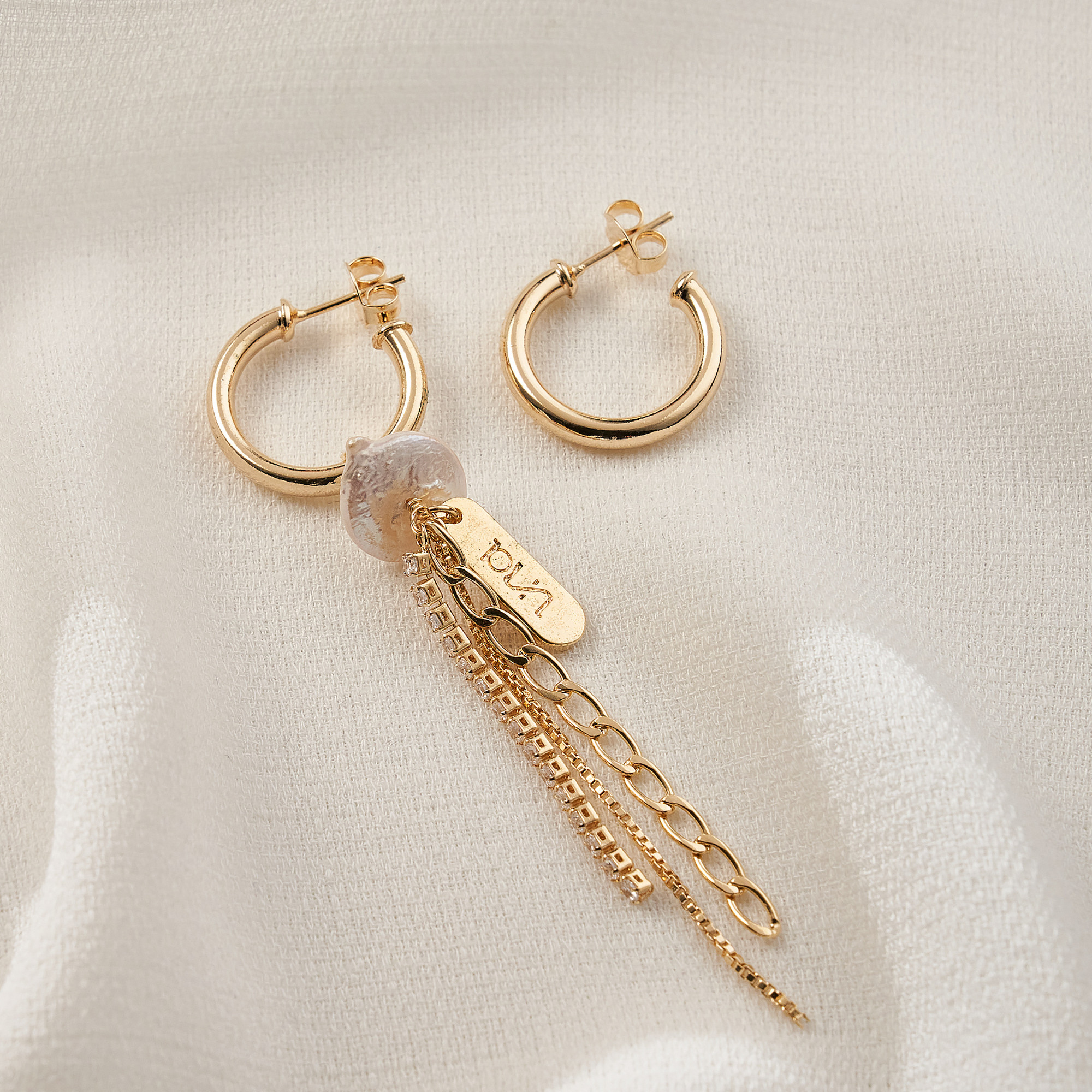 Brinco Drica Banho Ouro 18k