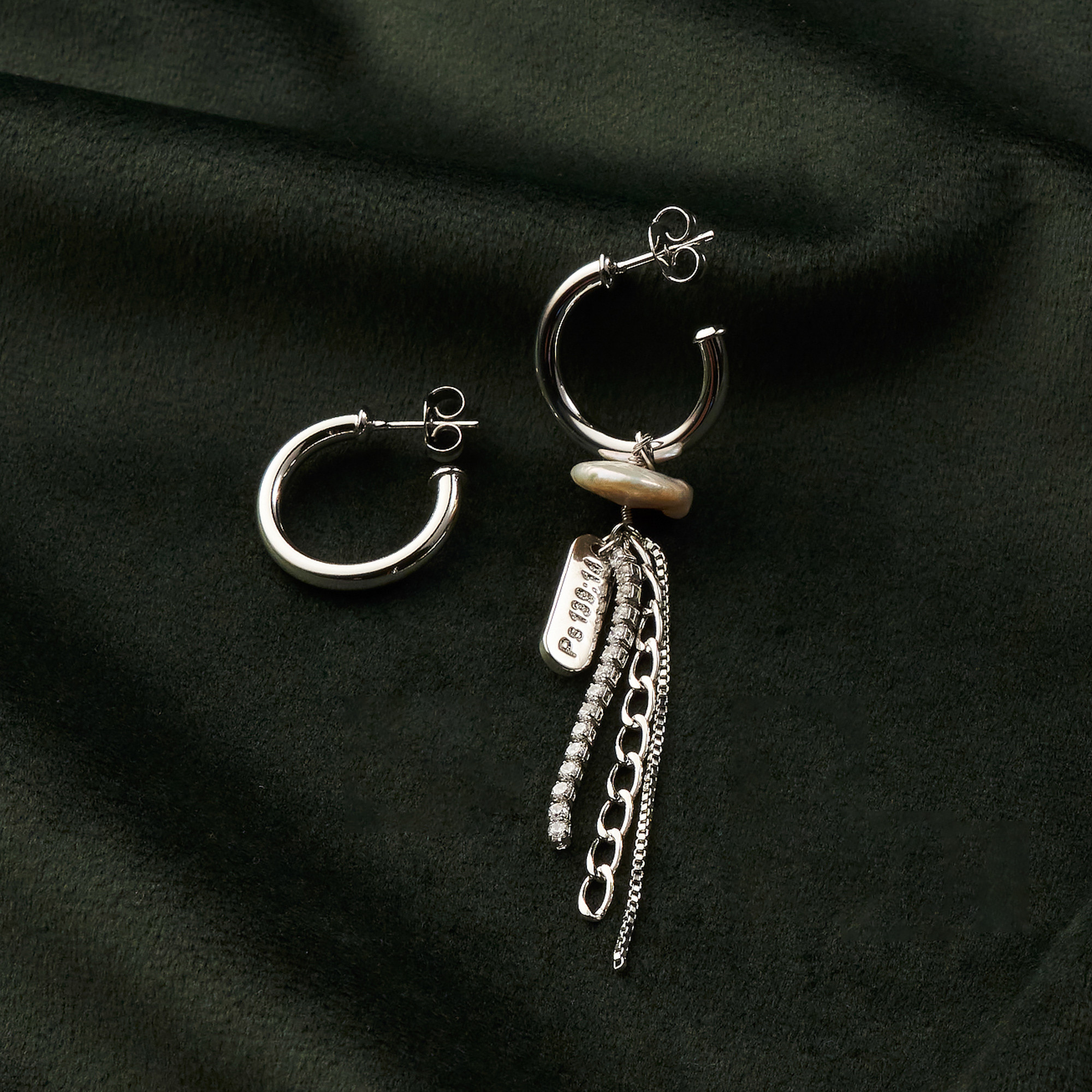 Brinco Drica Banho Ródio Branco