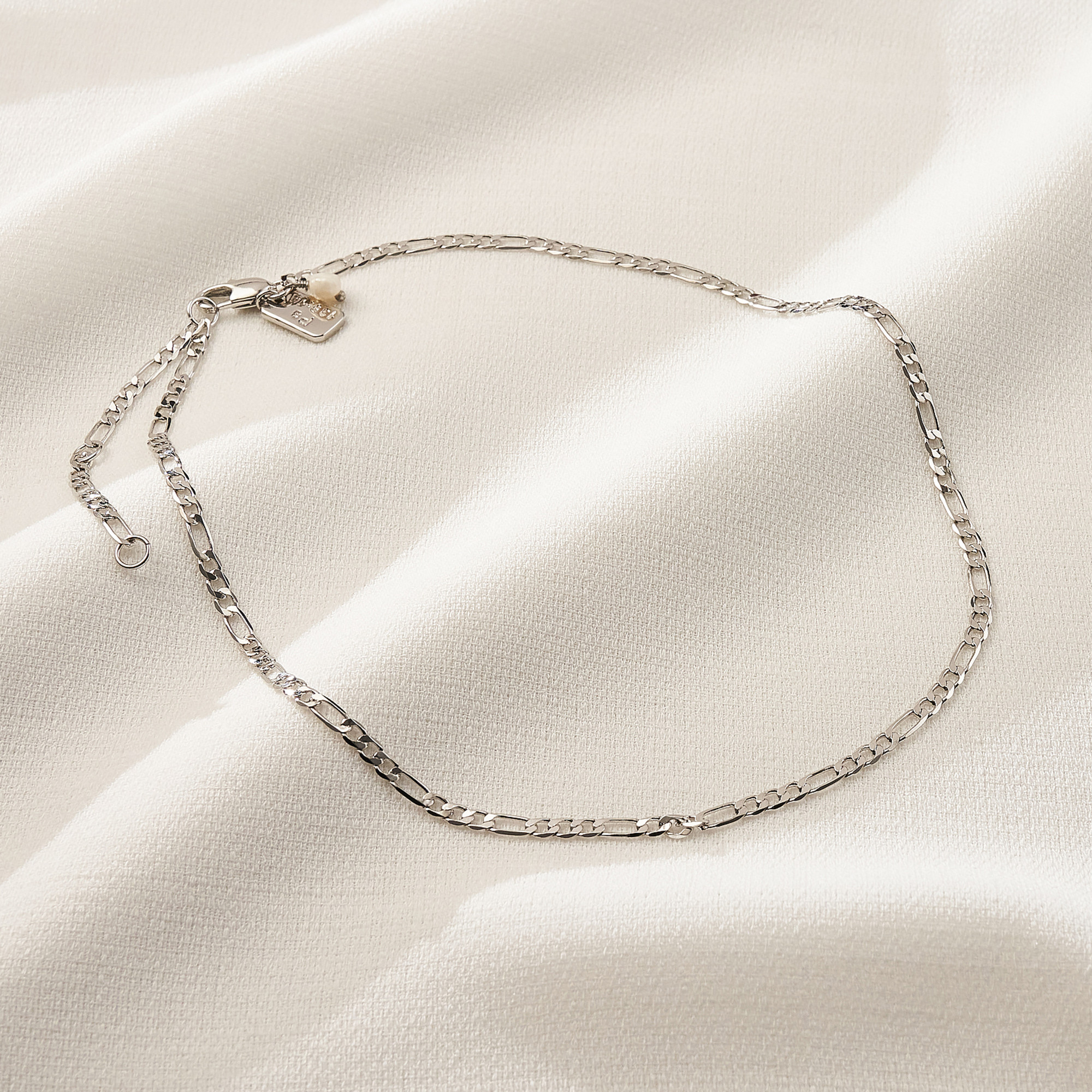 Colar Elizabeth Banho Ródio Branco