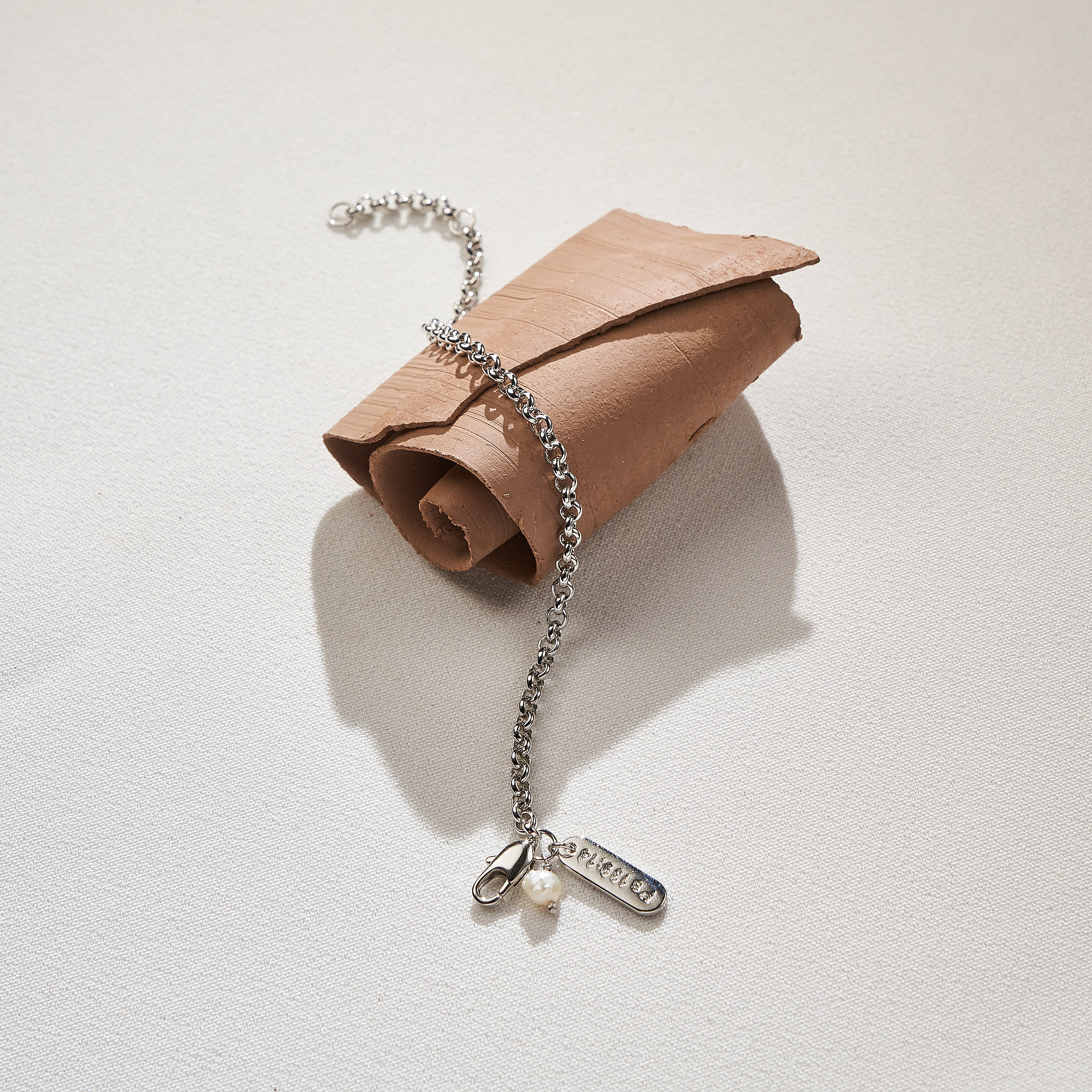 Pulseira Gisela Banho Ródio Branco