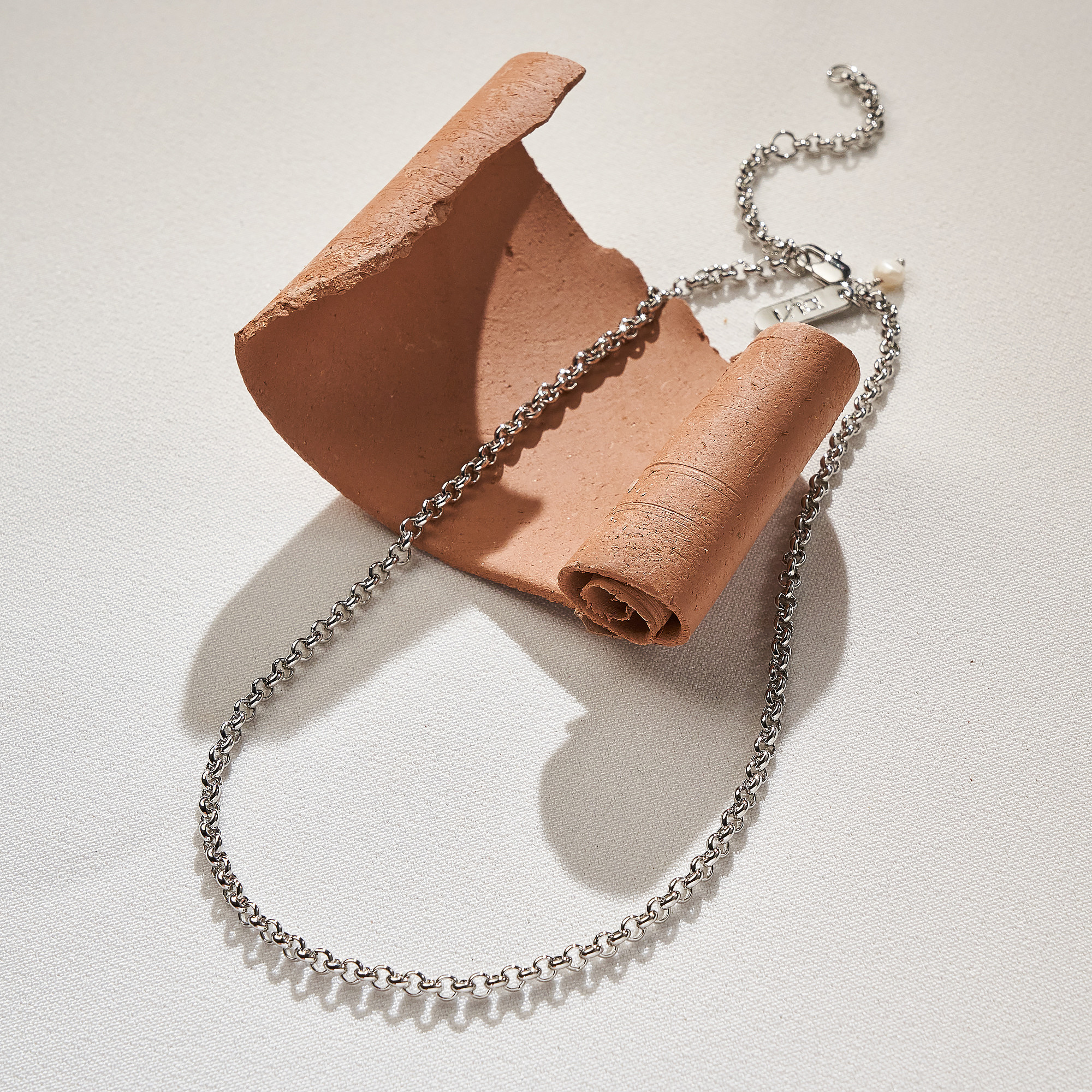 Colar Paloma Banho Ródio Branco