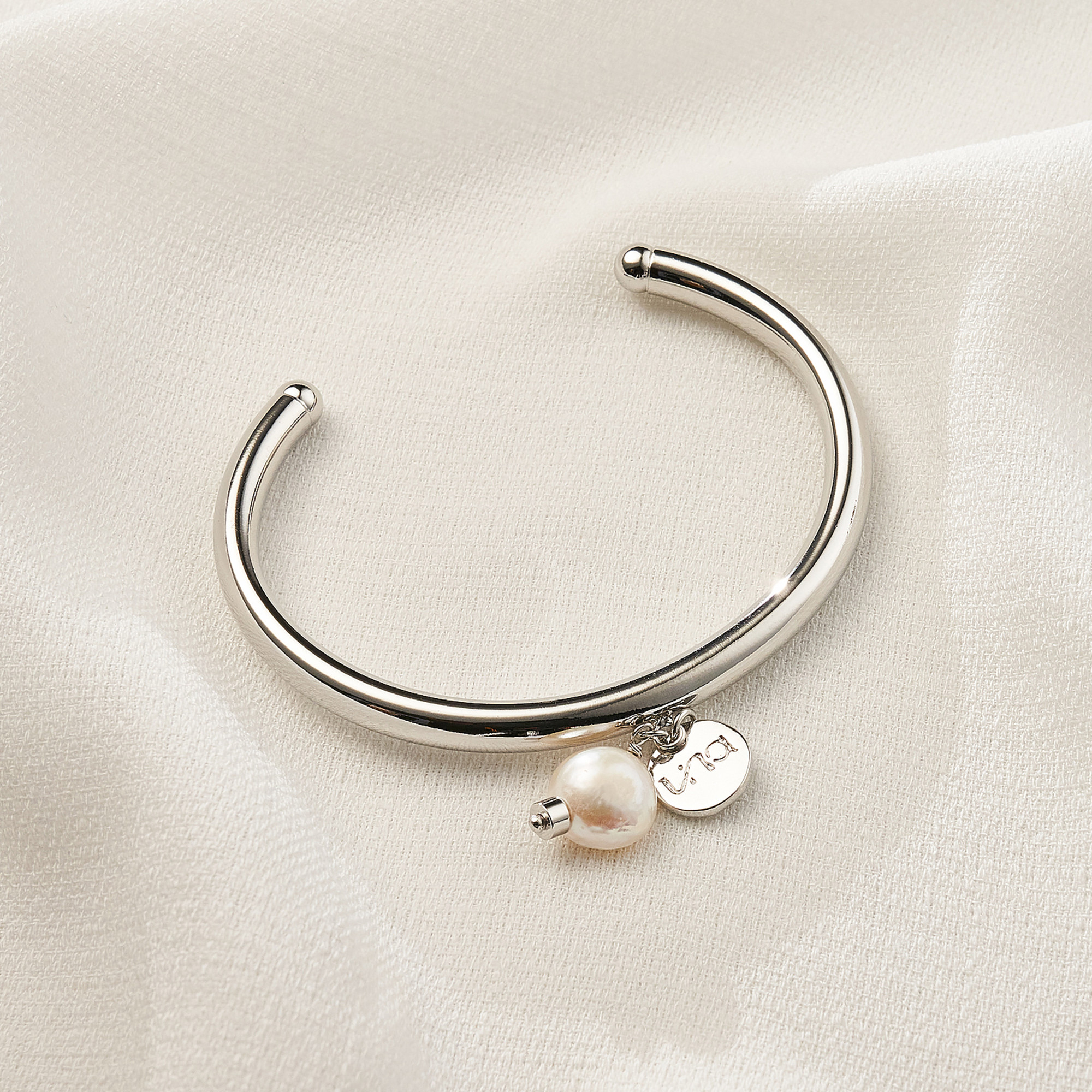 Bracelete Heloise Banho Ródio Branco