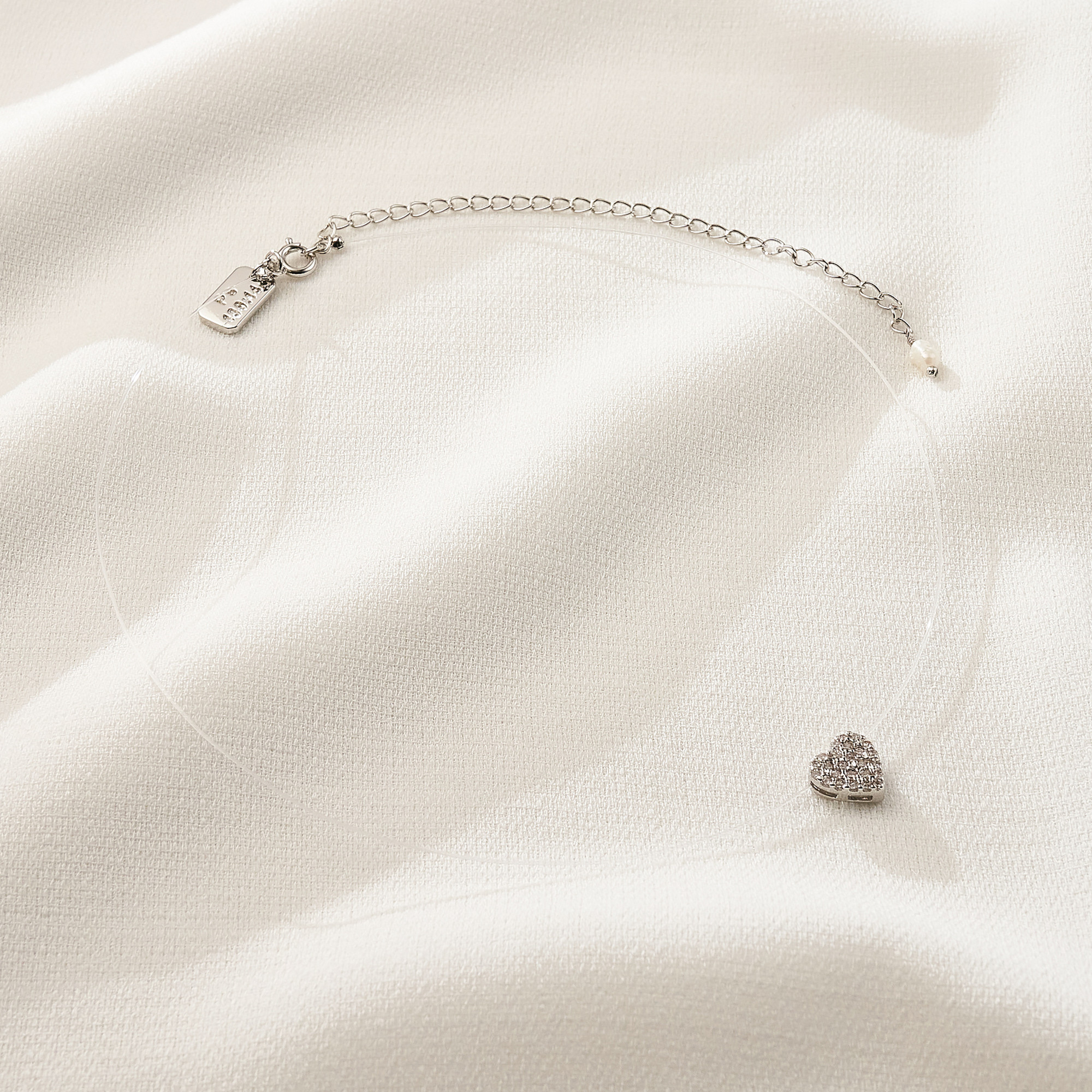 Colar Eloa Banho Ródio Branco