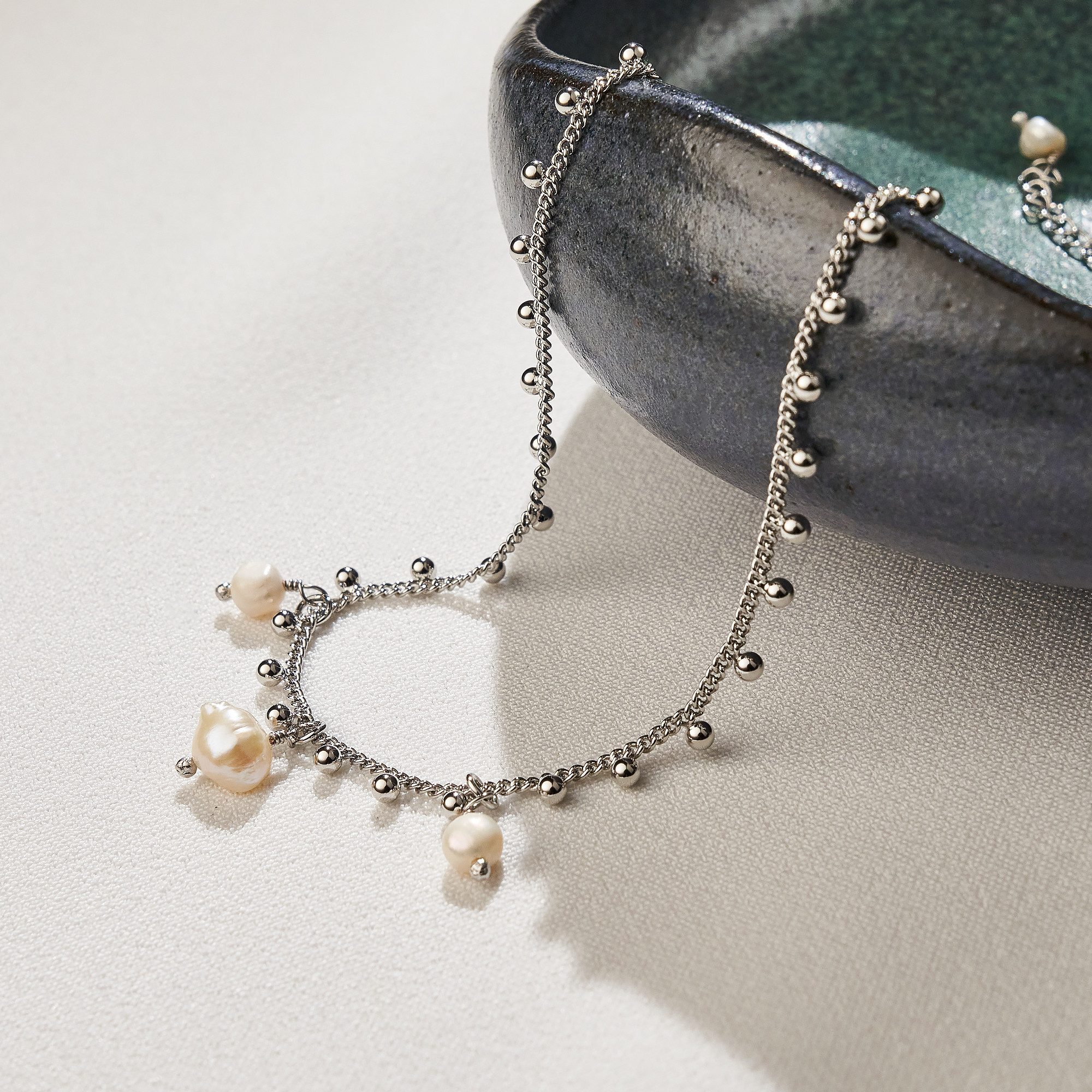 Colar Maite Banho Ródio Branco