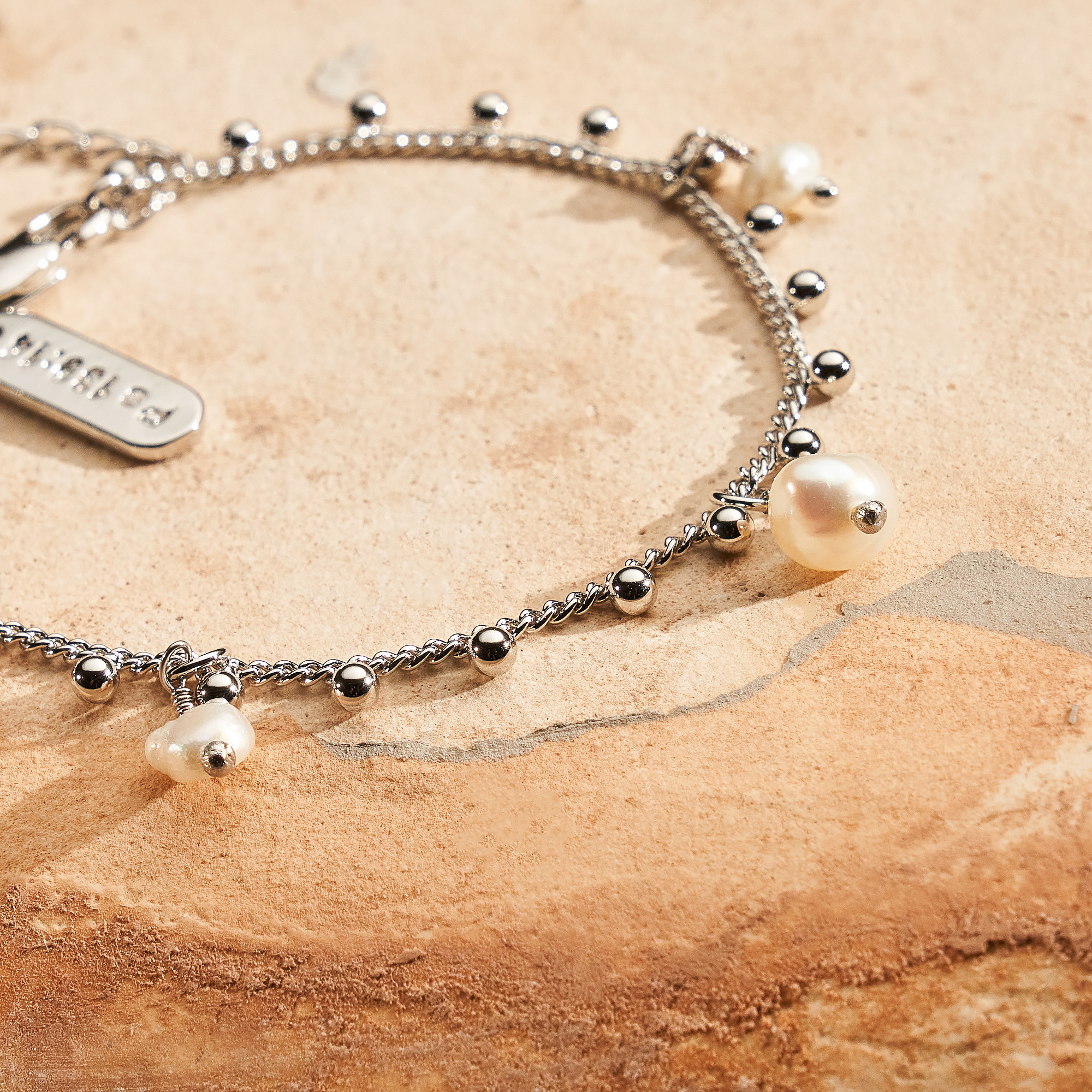 Pulseira Tayna Banho Ródio Branco