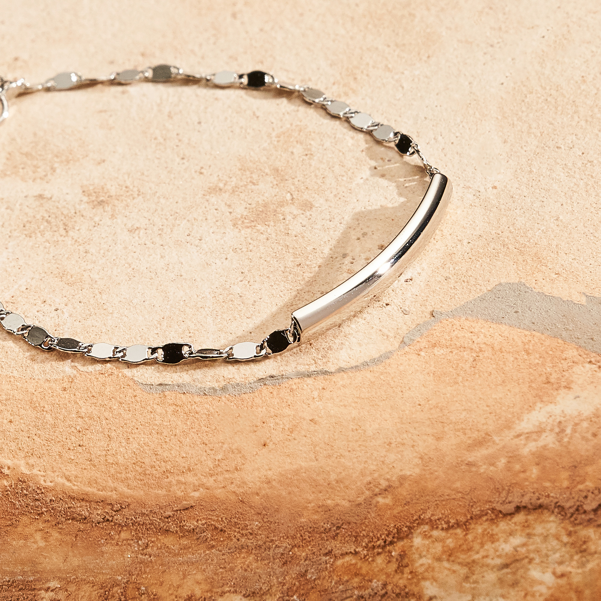 Pulseira Floriza Banho Ródio Branco