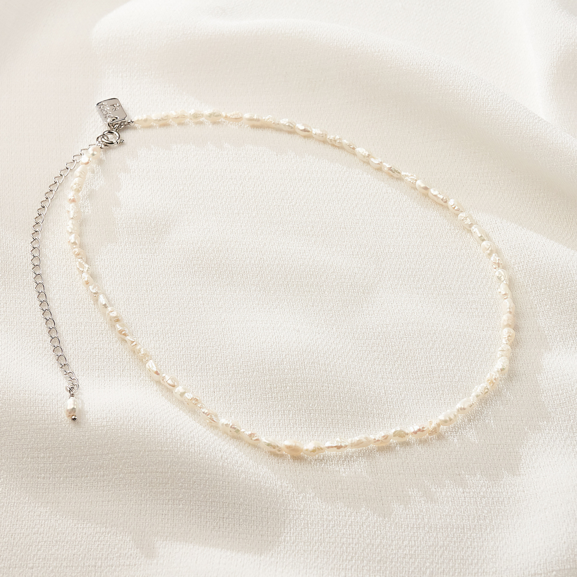 Colar Carine Banho Ródio Branco