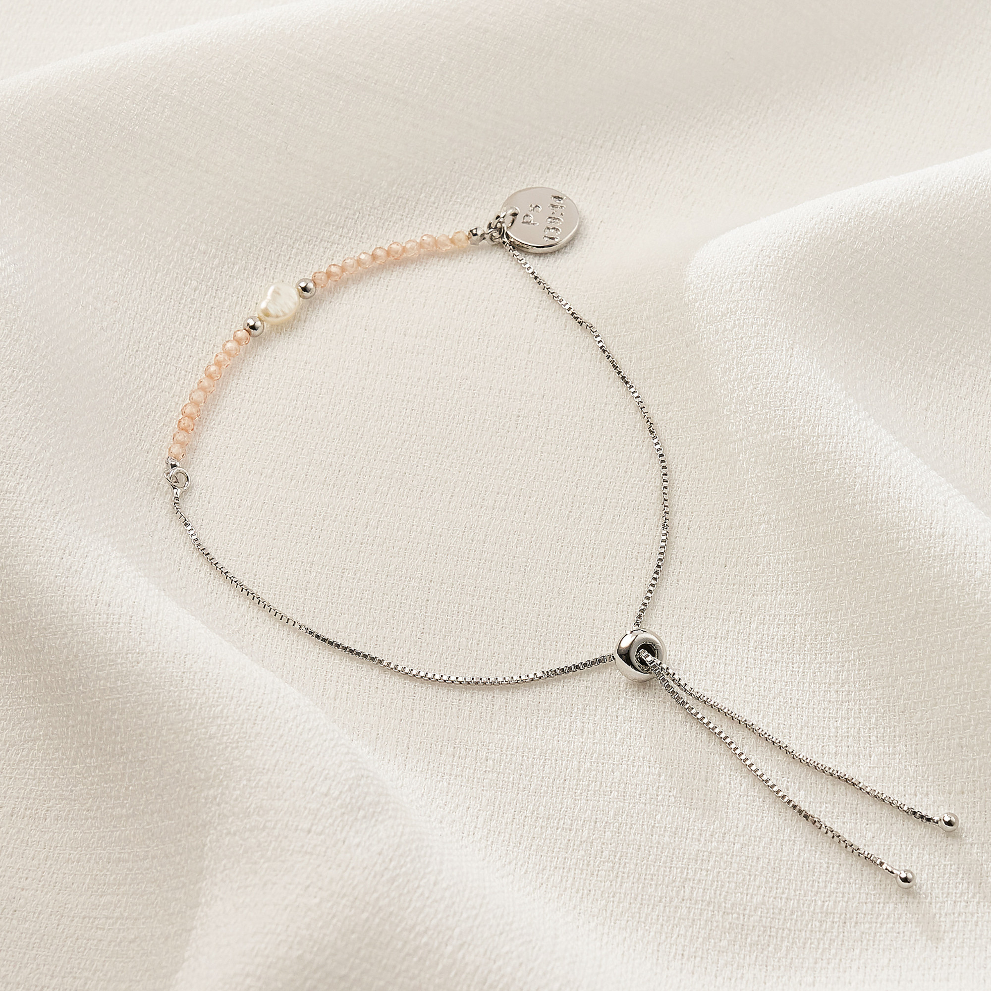 Pulseira Milene Banho Ródio Branco