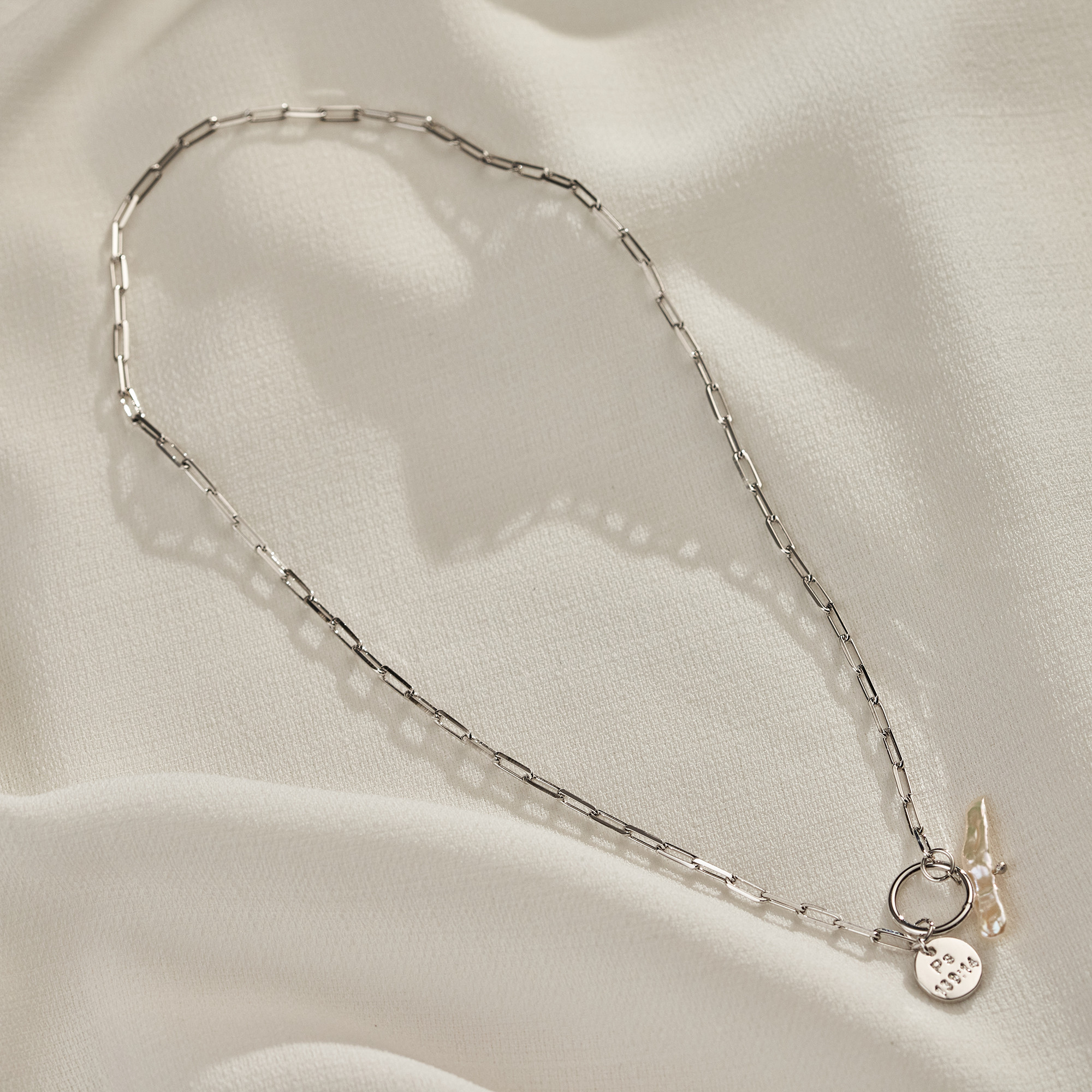 Colar Gabi Banho Ródio Branco