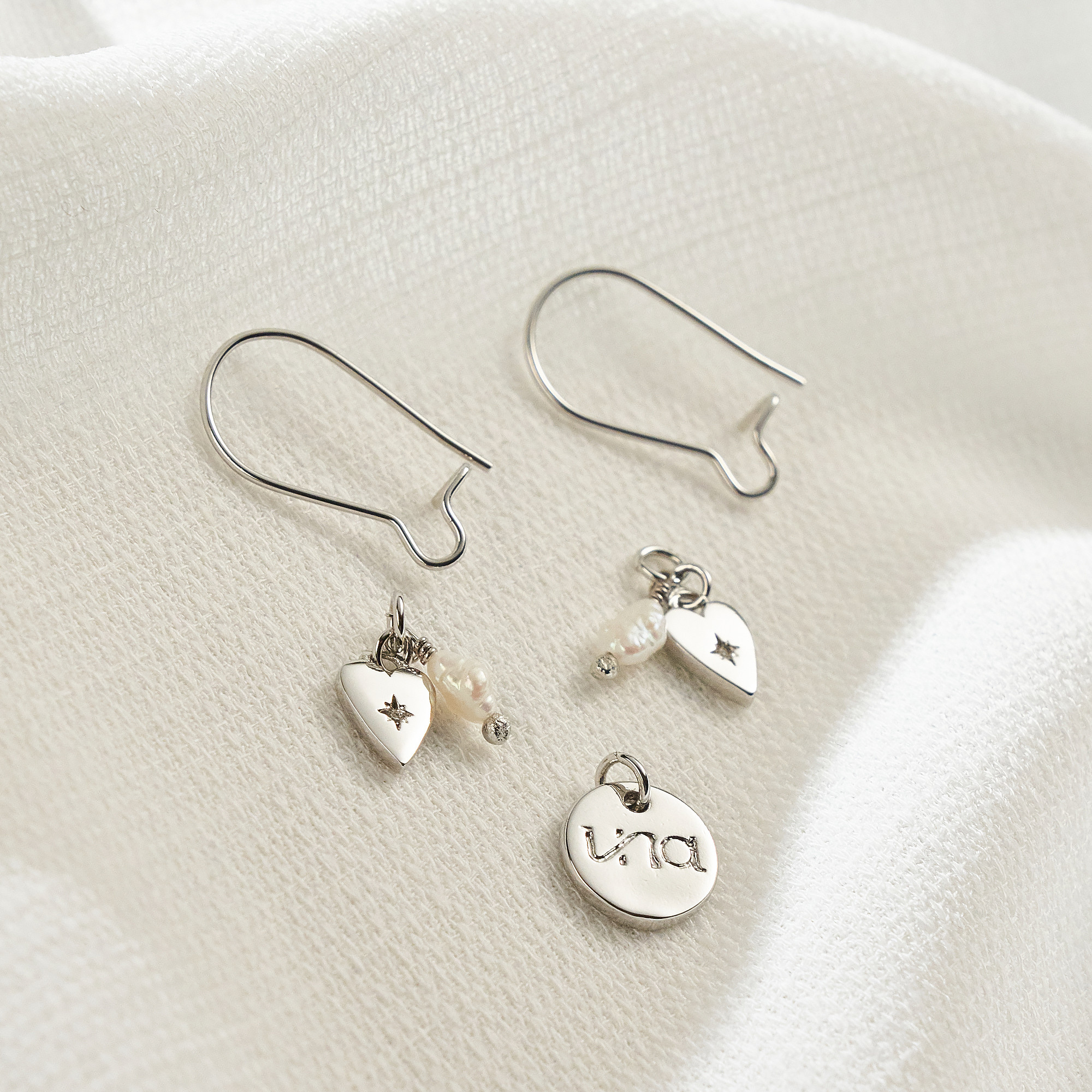 Brinco Ana Clara Banho Ródio Branco