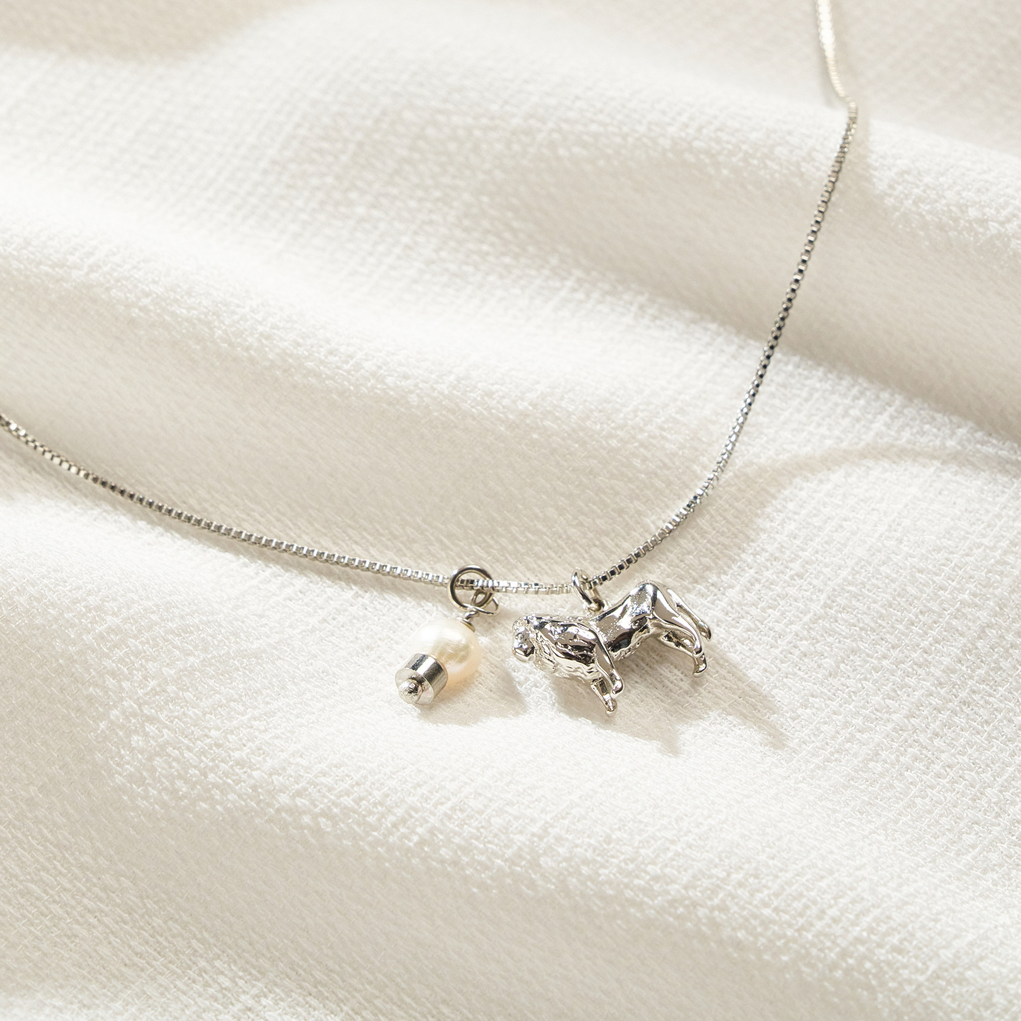 Colar Lucie Banho Ródio Branco