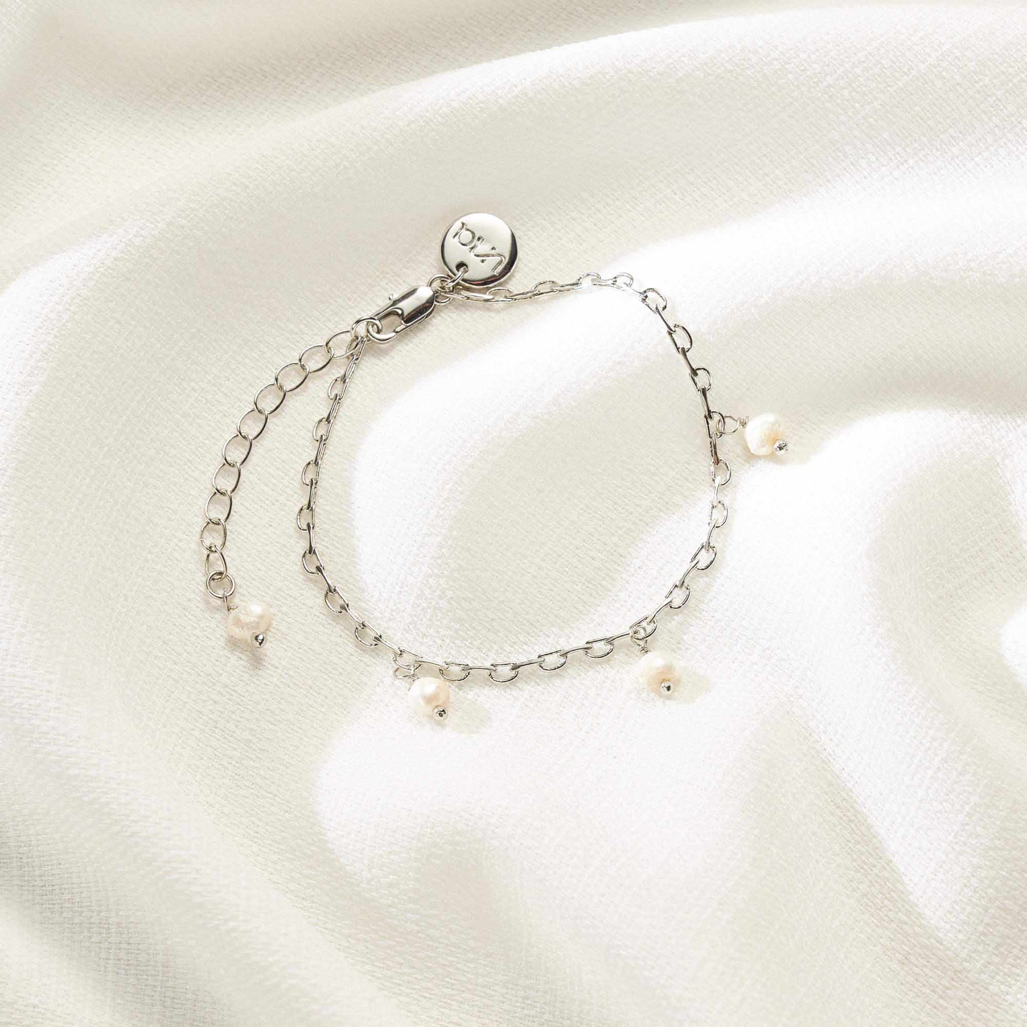 Pulseira Giorgina Banho Ródio Branco