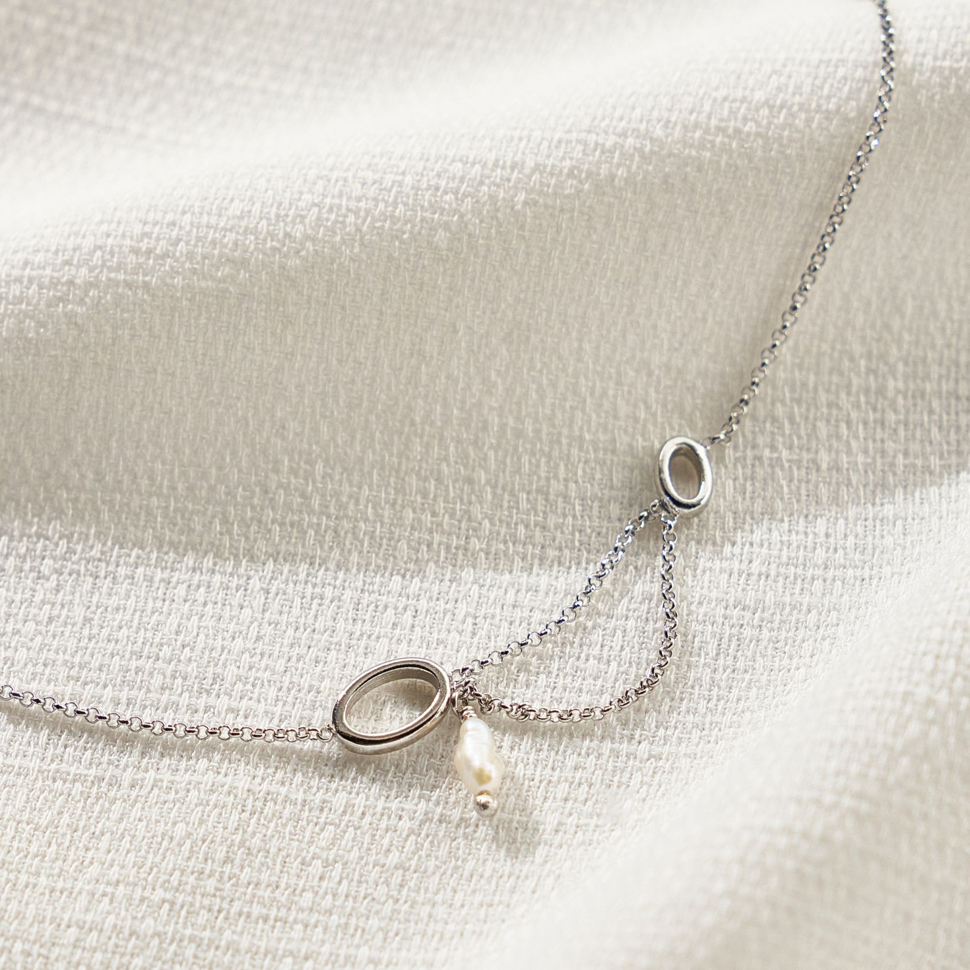 Colar Rafaela Banho Ródio Branco 