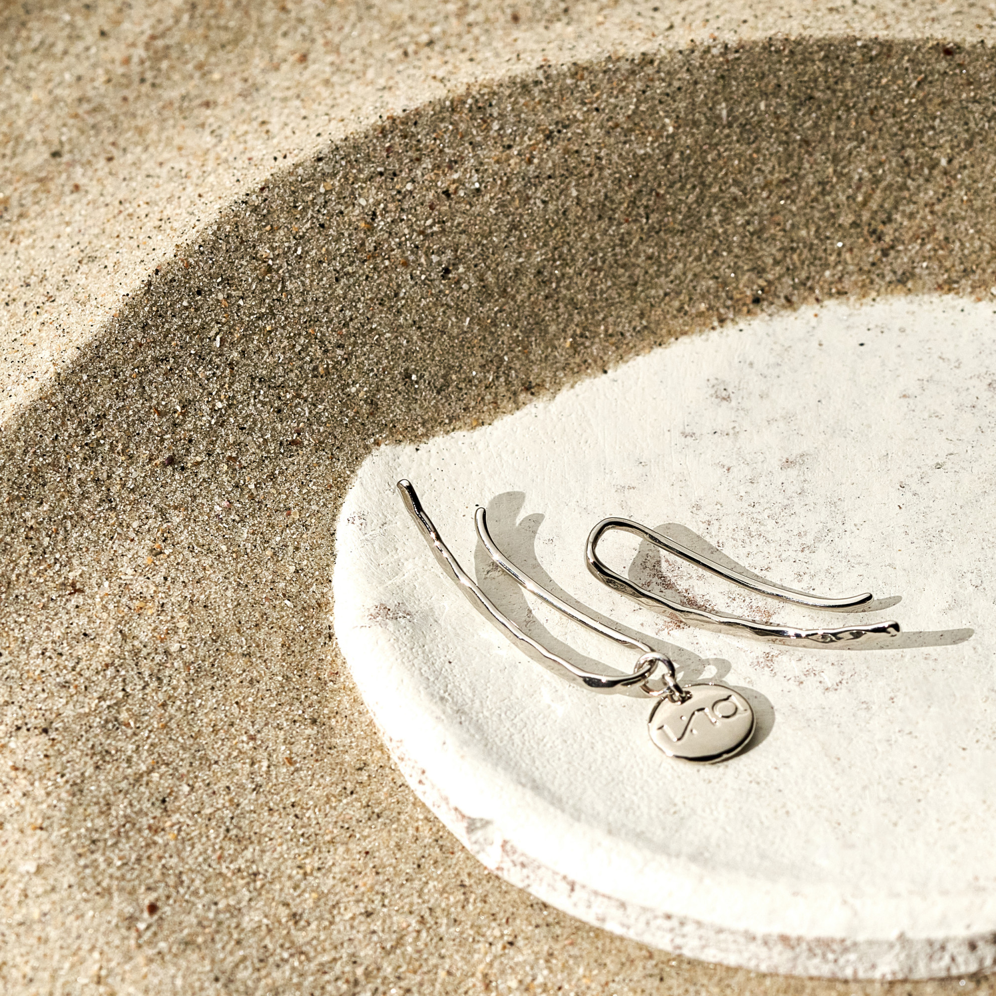 Brinco Carmo Banho Ródio Branco