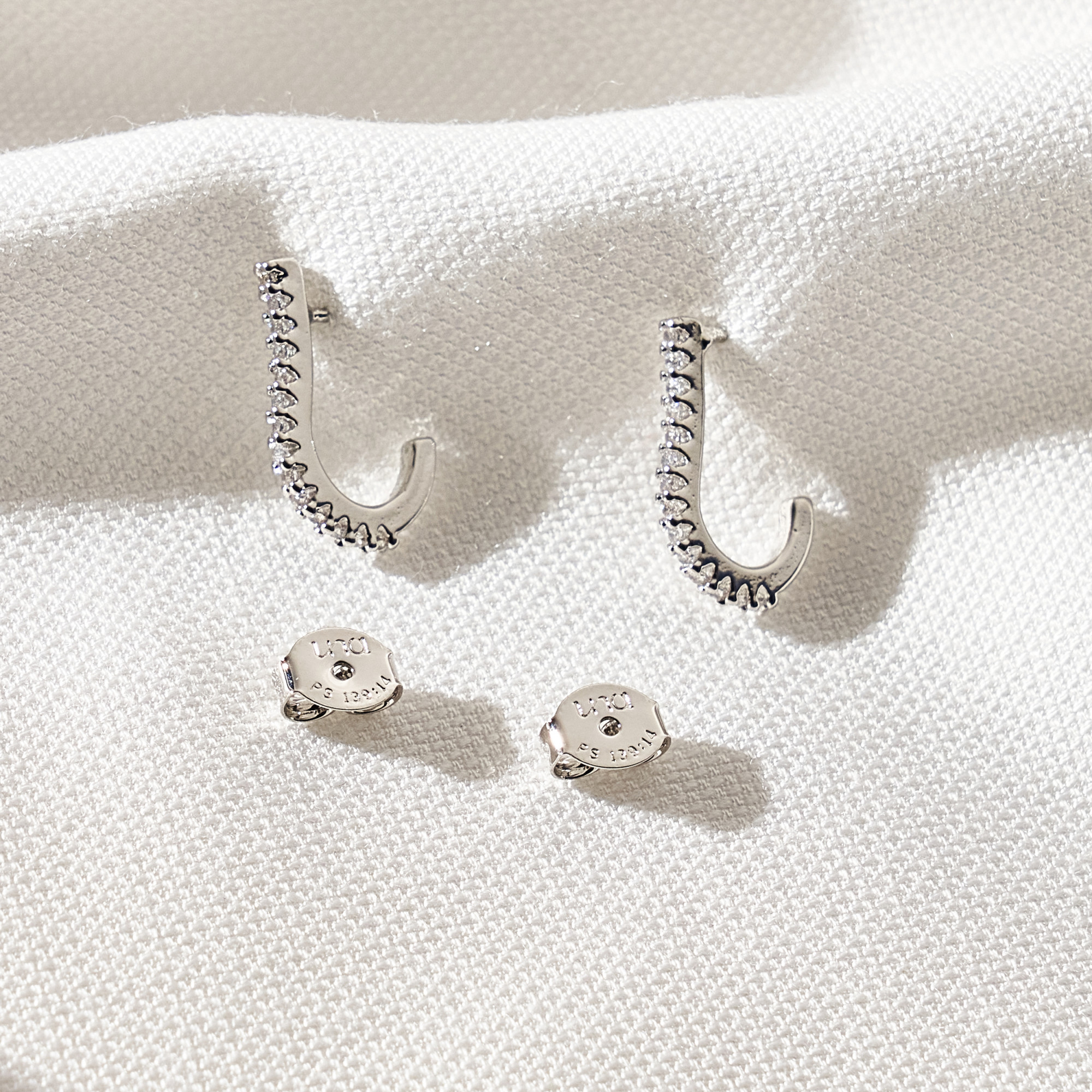 Brinco Francina Banho Ródio Branco