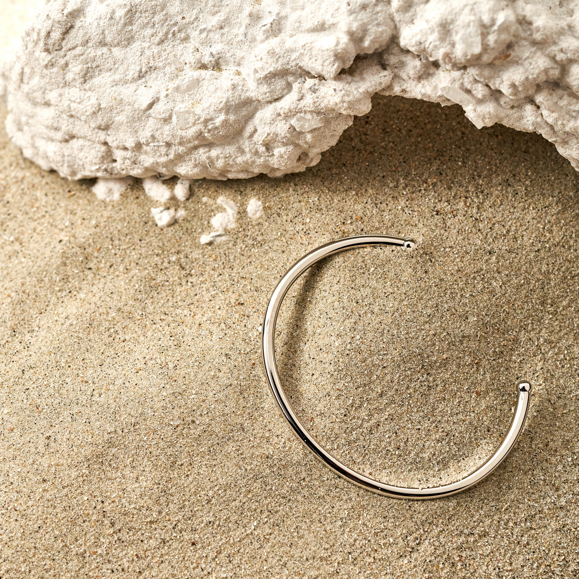 Bracelete Peyton Banho Ródio Branco