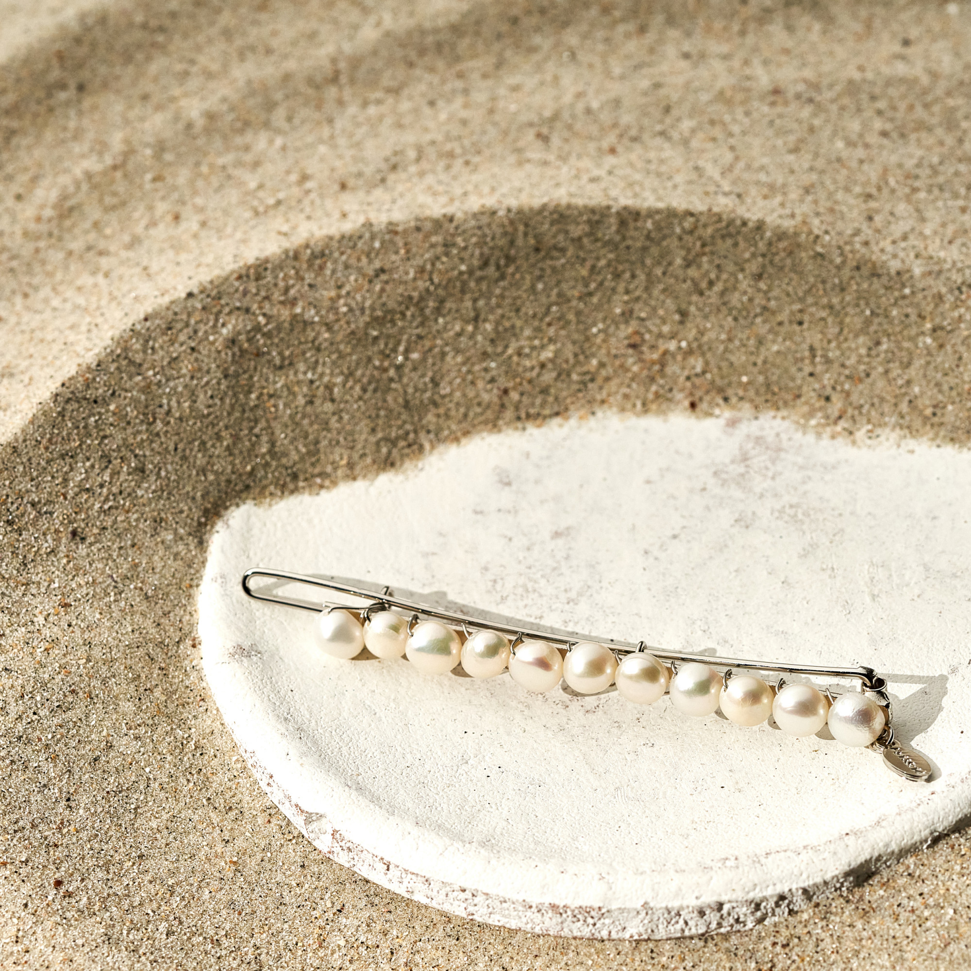 Presilha de Cabelo Leonna Banho Prateado