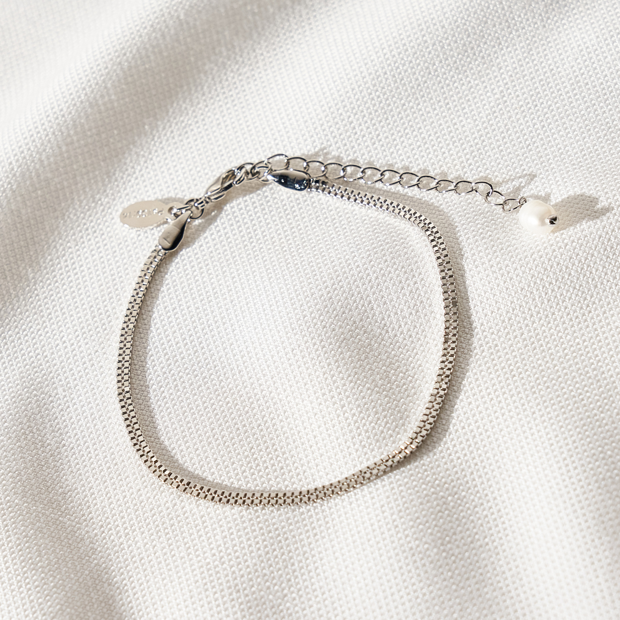 Pulseira Nanda Banho Ródio Branco