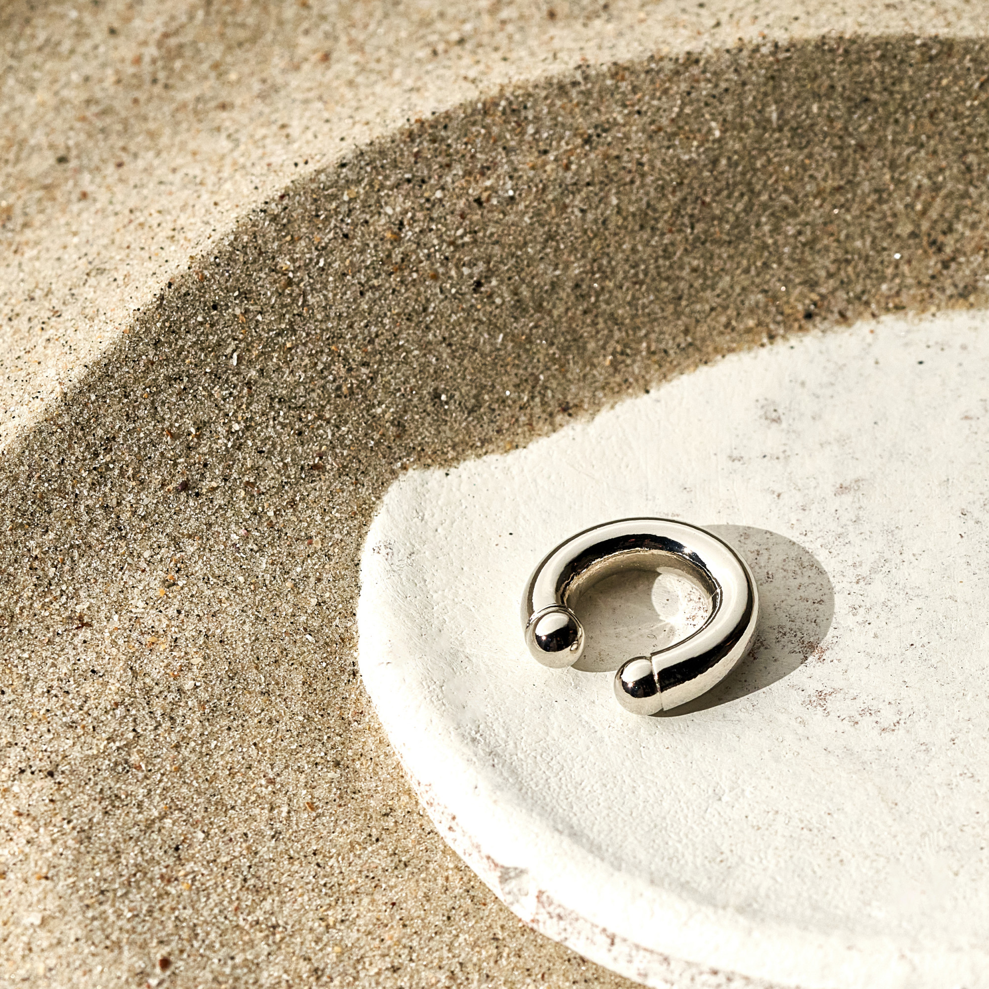 Piercing Ataide Banho Ródio Branco