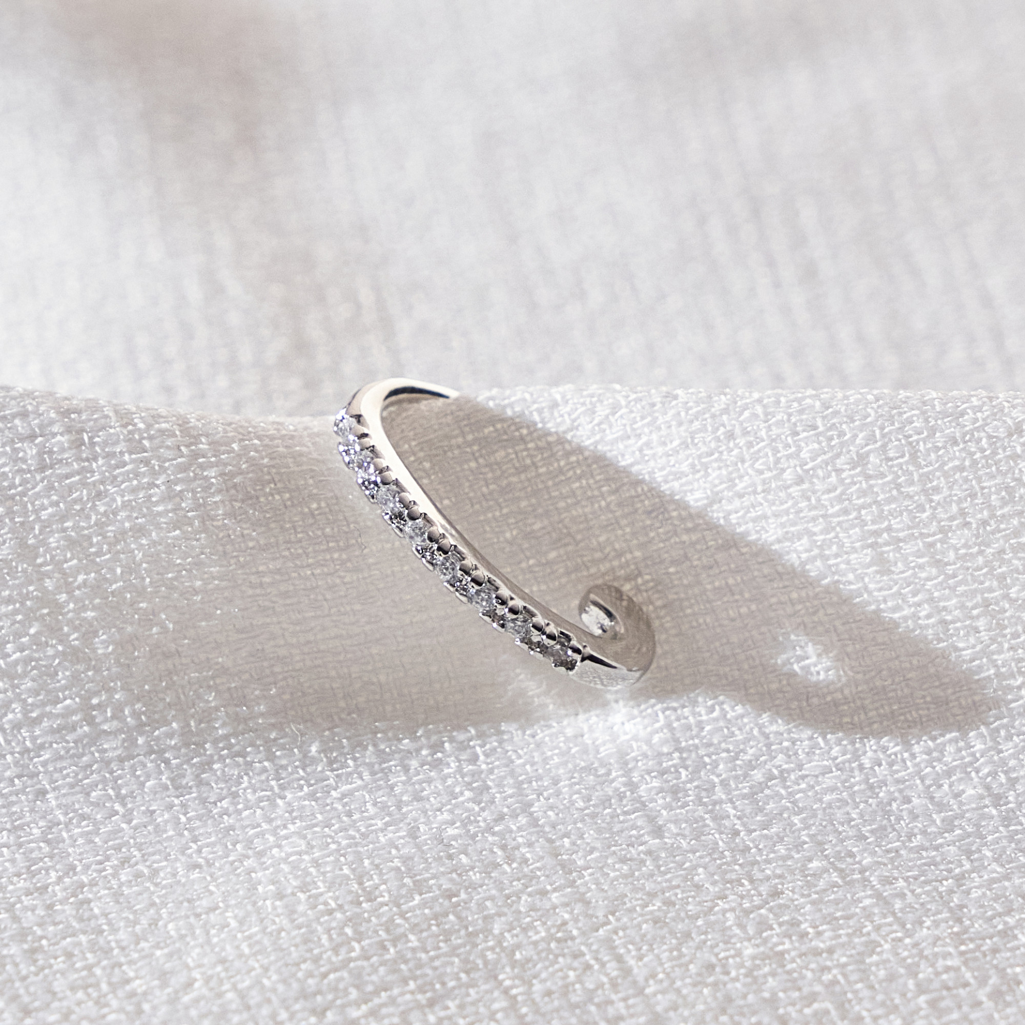 Piercing Agna Banho Ródio Branco