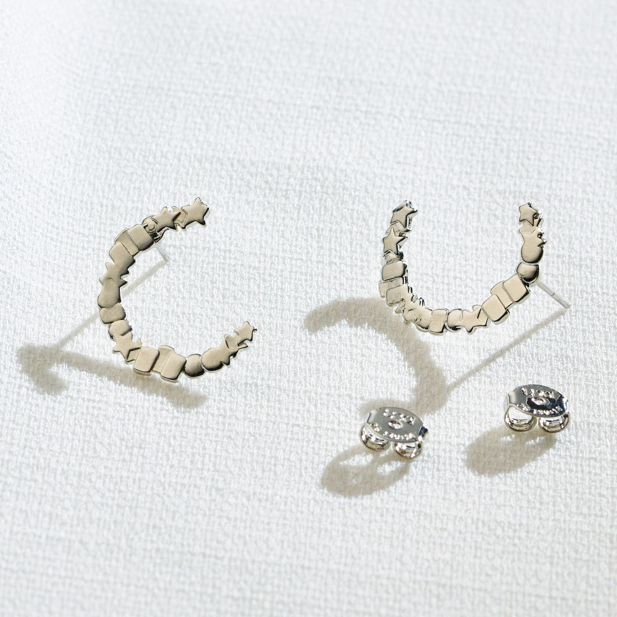 Brinco Lea Banho Banho Ródio Branco