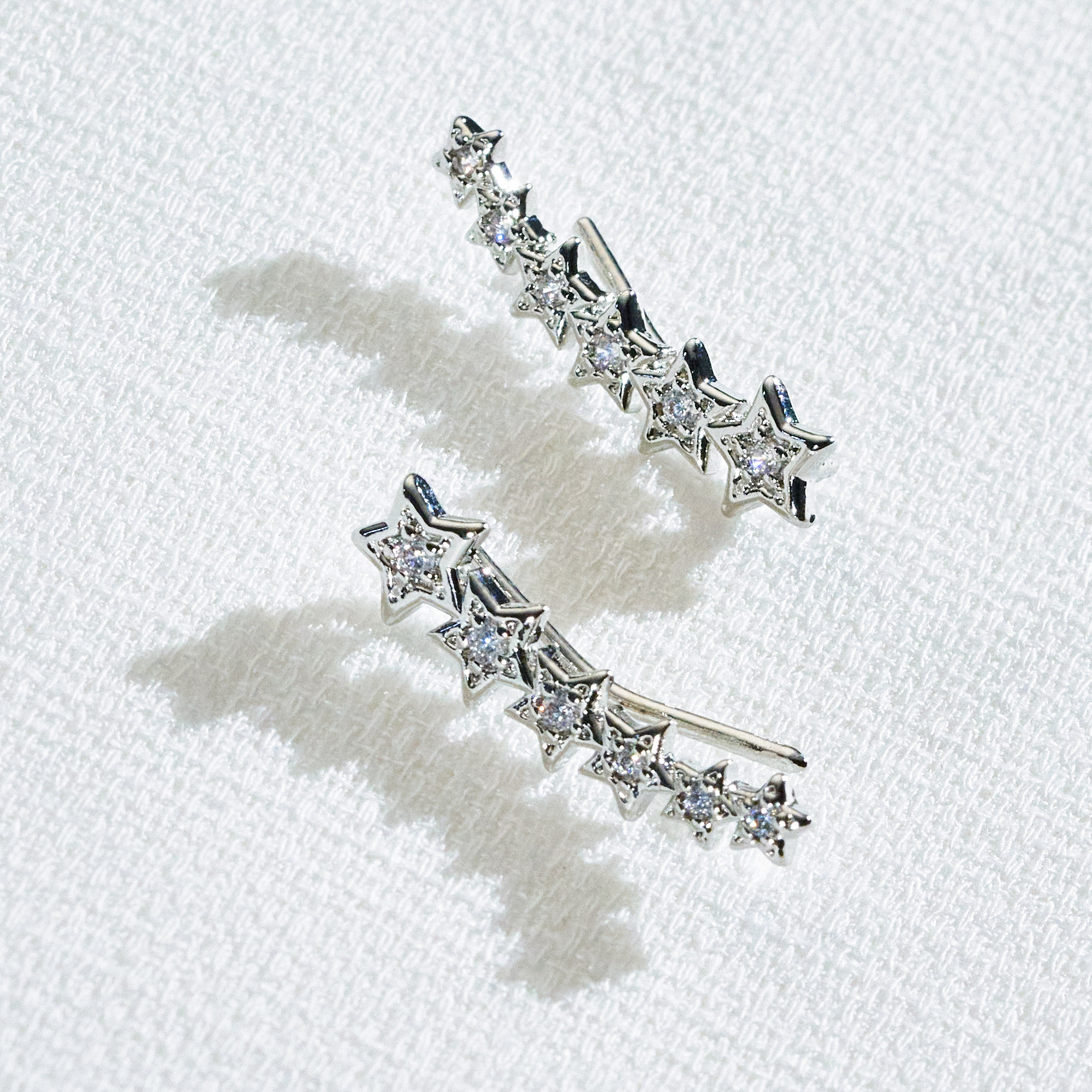 Brinco Mérope Banho Ródio Branco