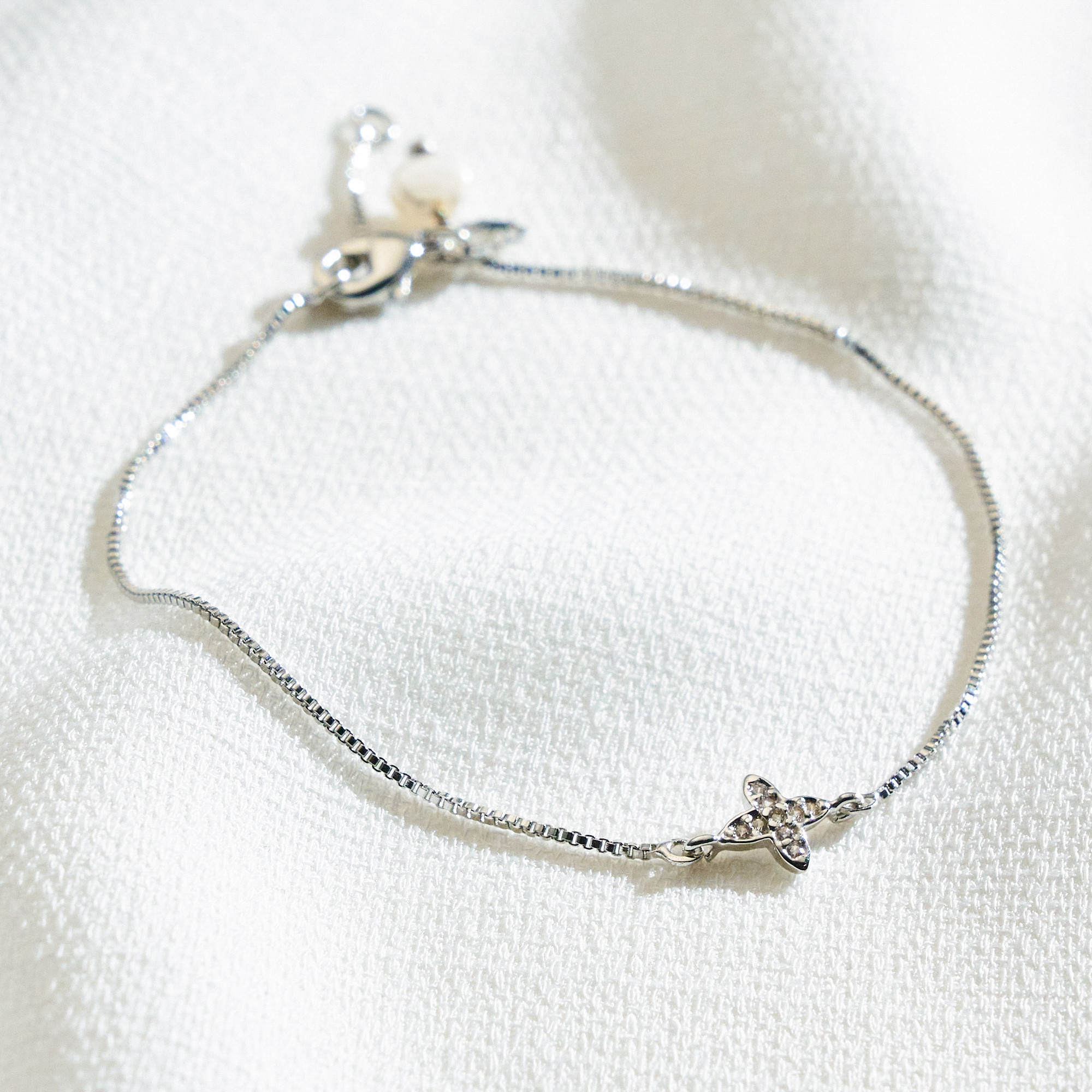 Pulseira Lucida Banho Ródio Branco