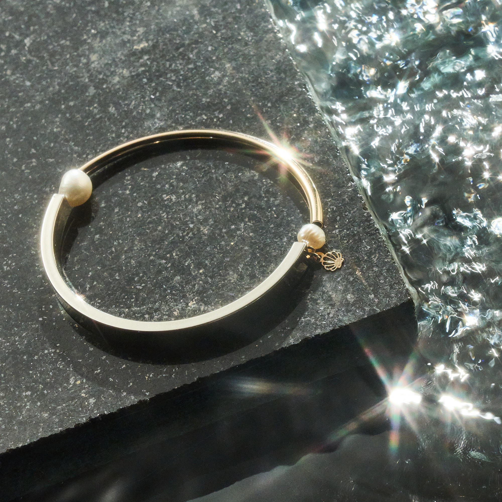 Bracelete Elsa Banho Ouro 18k e Ródio Branco