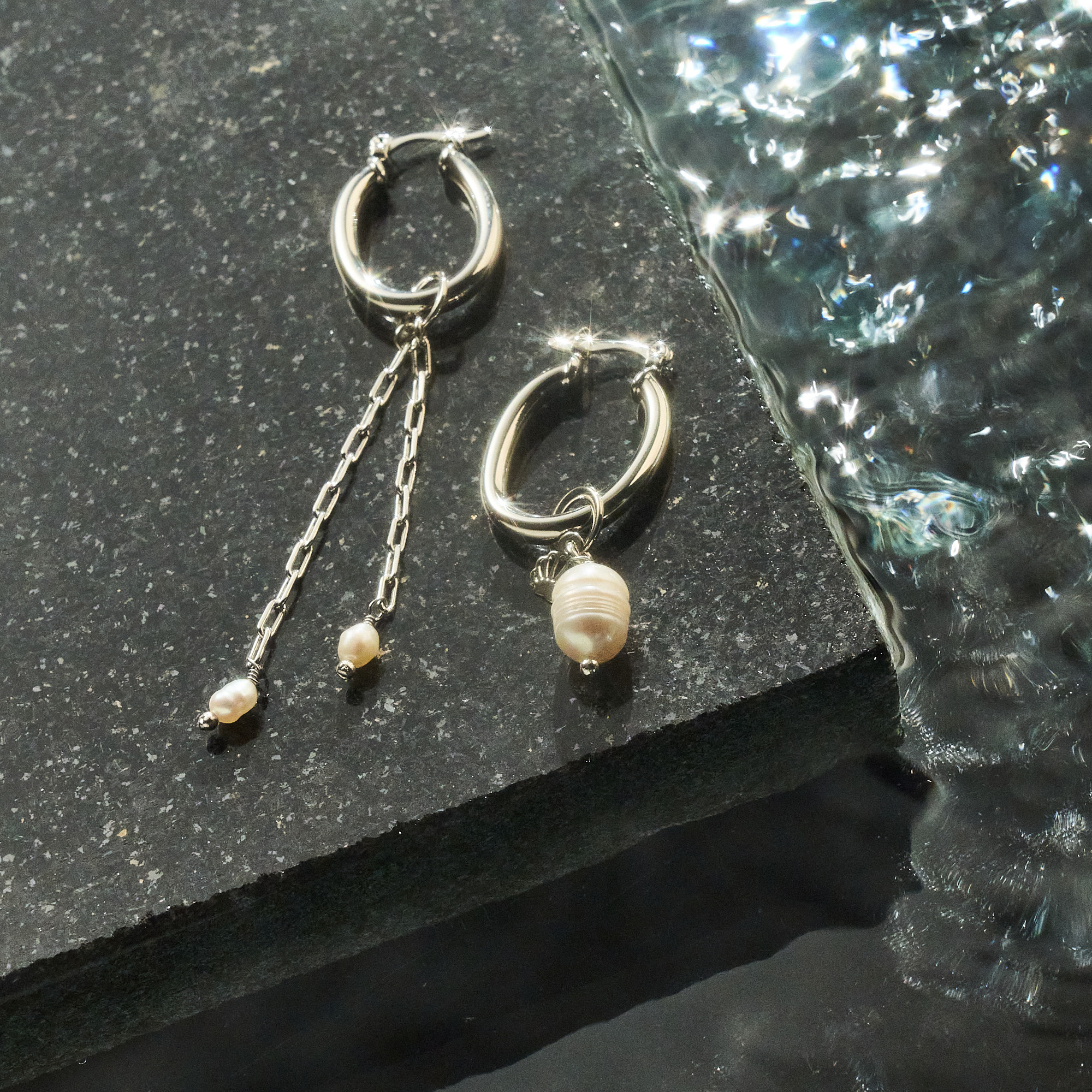 Brinco Harriet Banho Ródio Branco