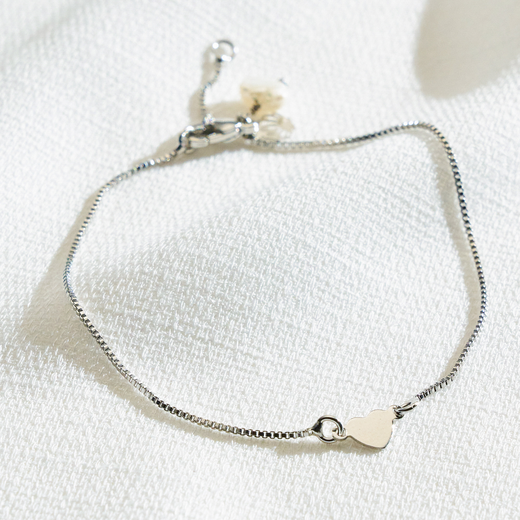 Pulseira Camille Banho Ródio Branco