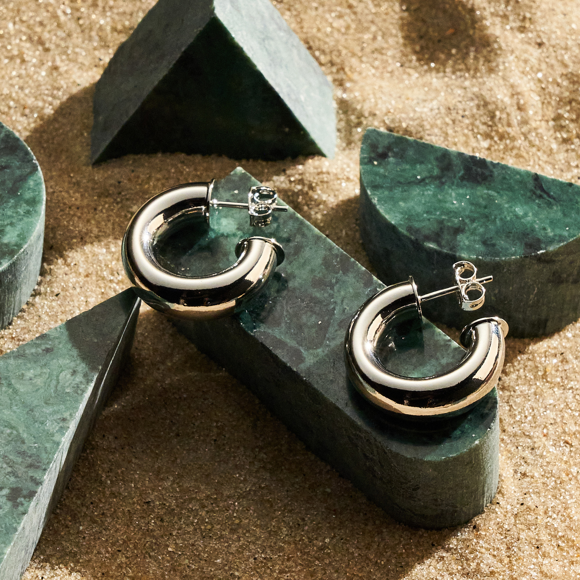 Brinco Nyla Banho Ródio Branco