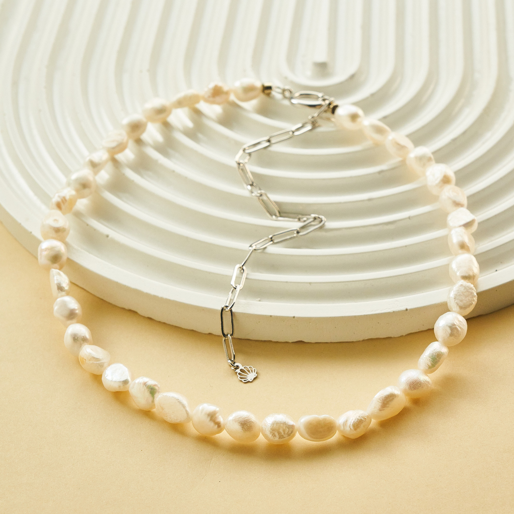 Colar Kaya Banho Ródio Branco