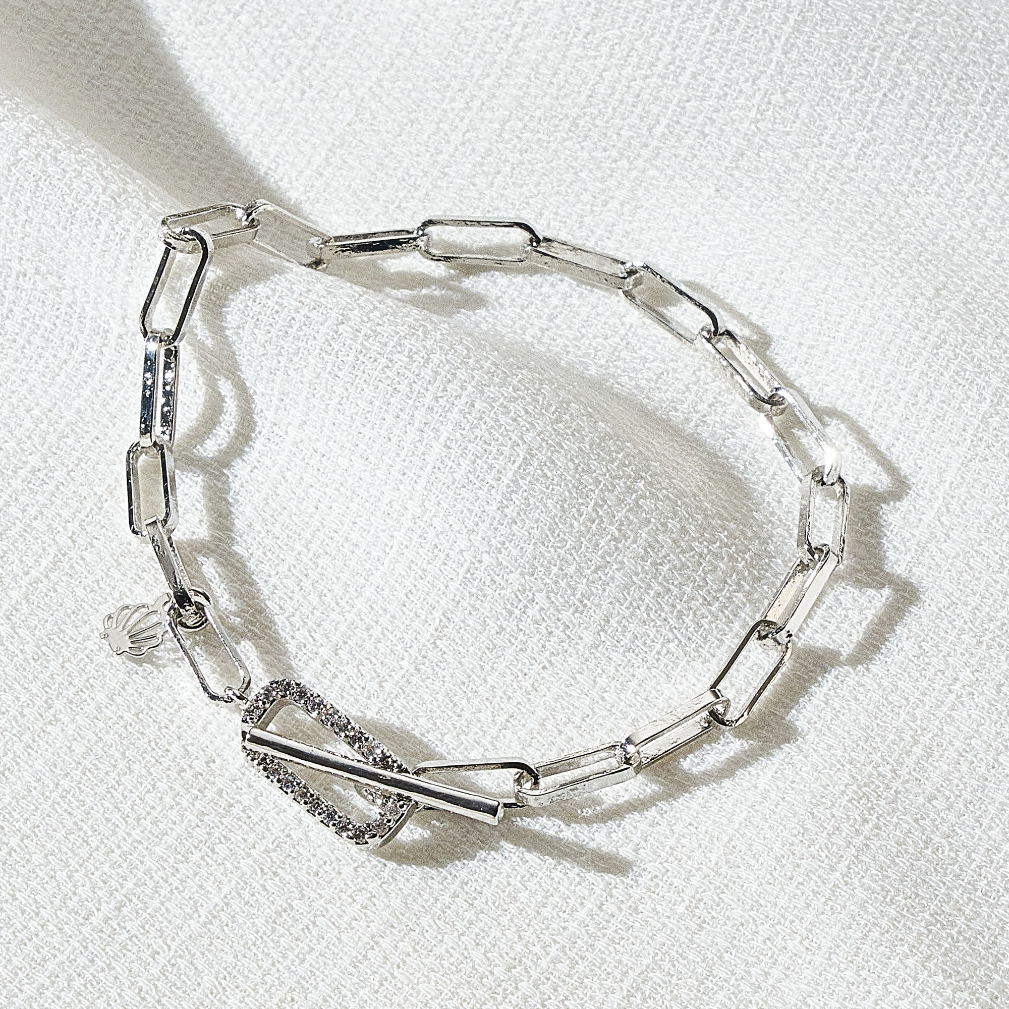 Pulseira Naia Banho Ródio Branco