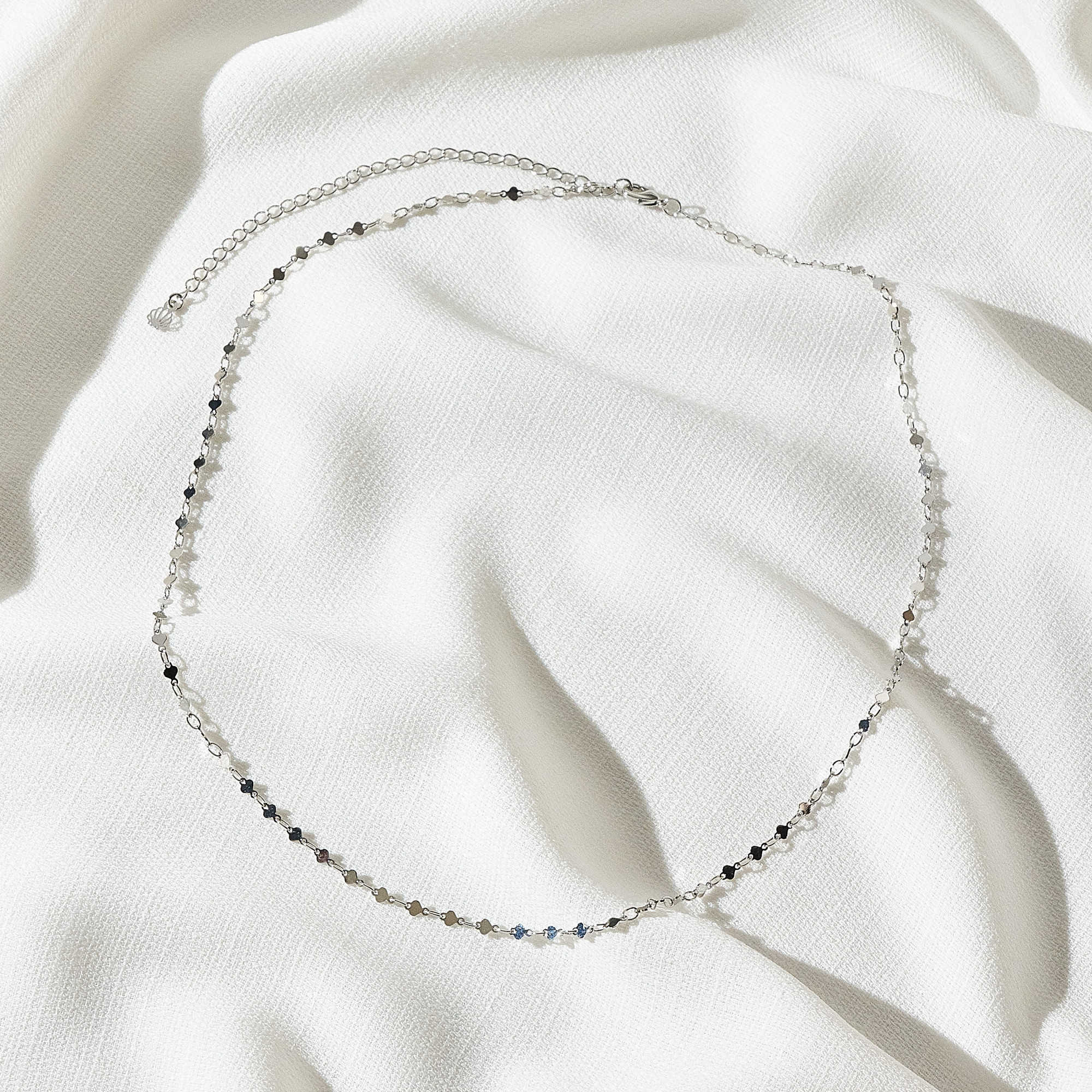 Colar Elma Banho Ródio Branco