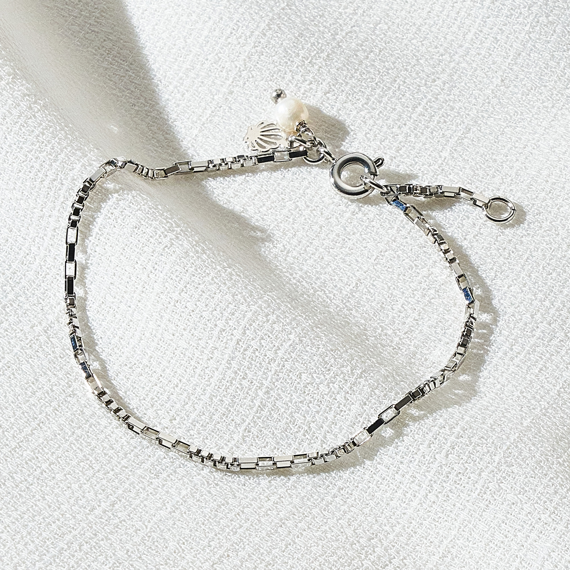 Pulseira Ária Banho Ródio Branco