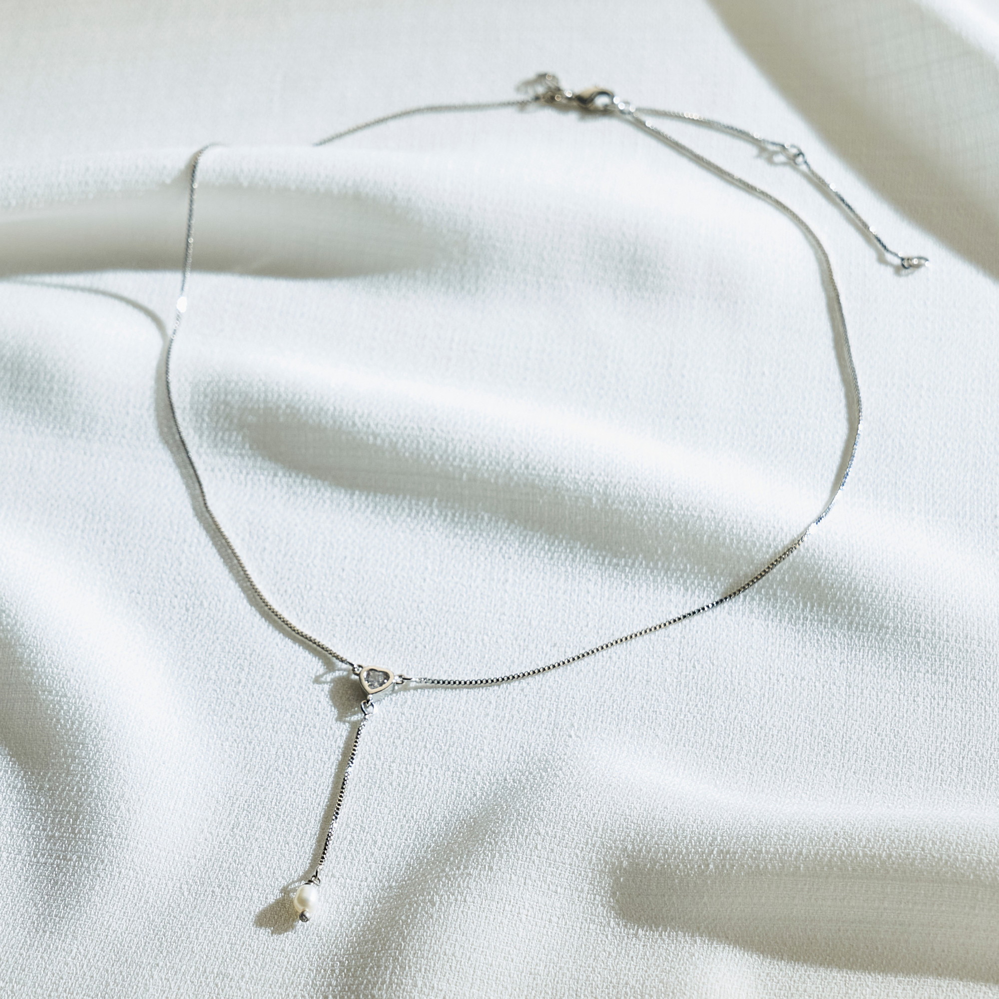 Colar Jia Banho Ródio Branco