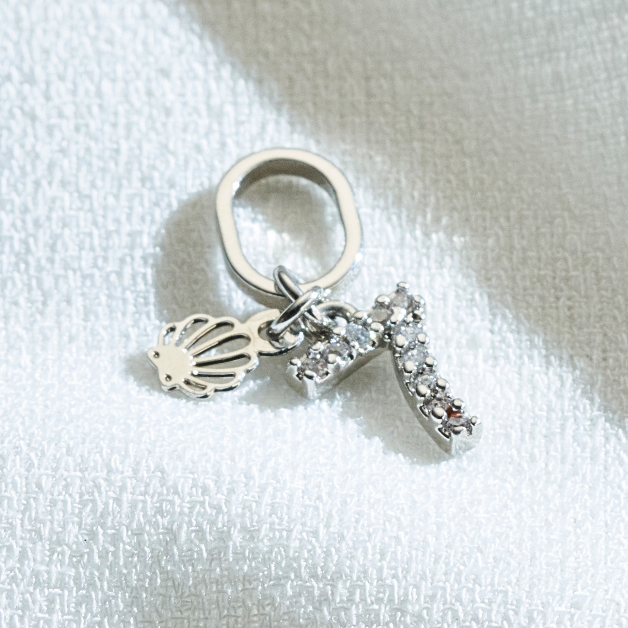 Pingente Dae 7 Banho Ródio Branco