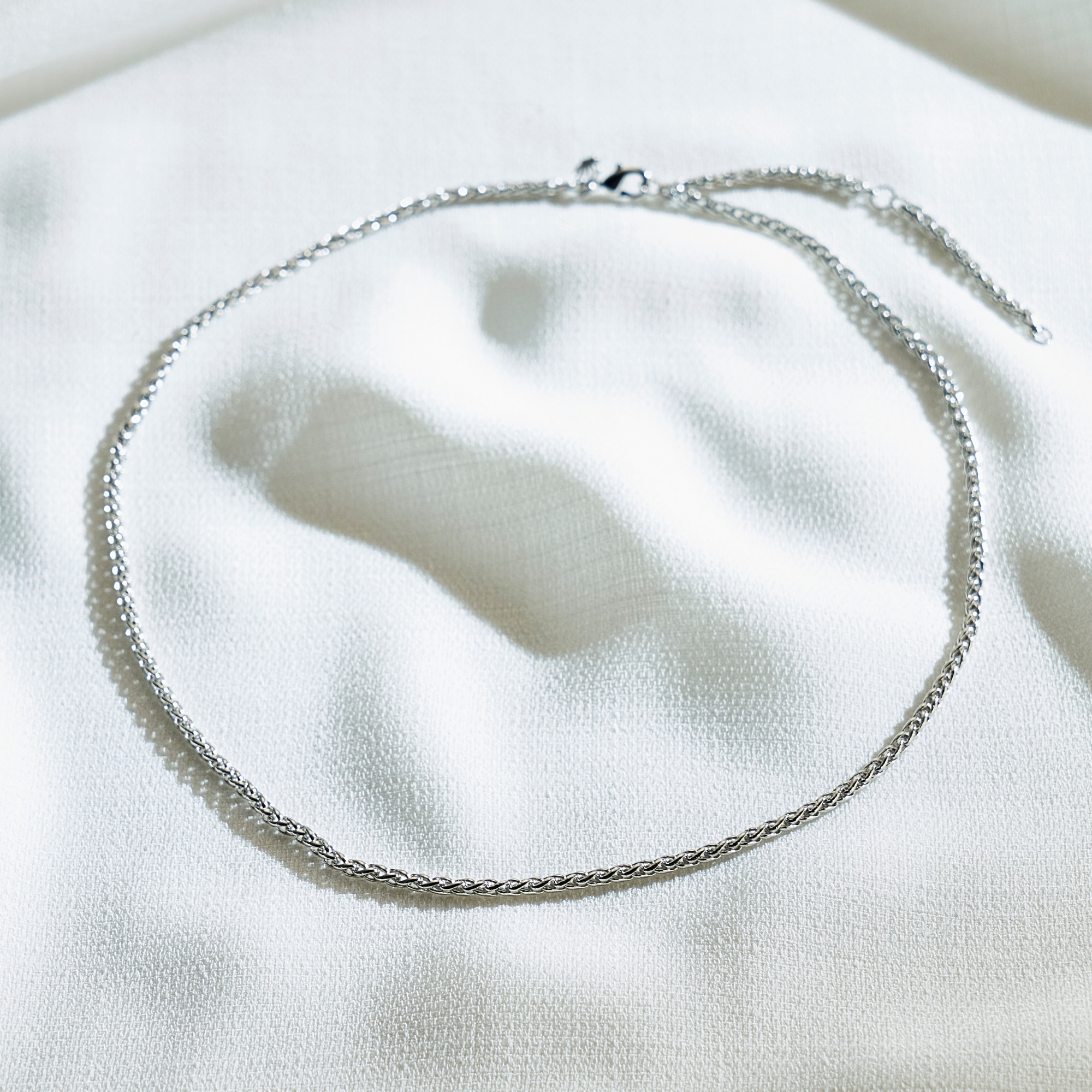 Colar Myeong Banho Ródio Branco