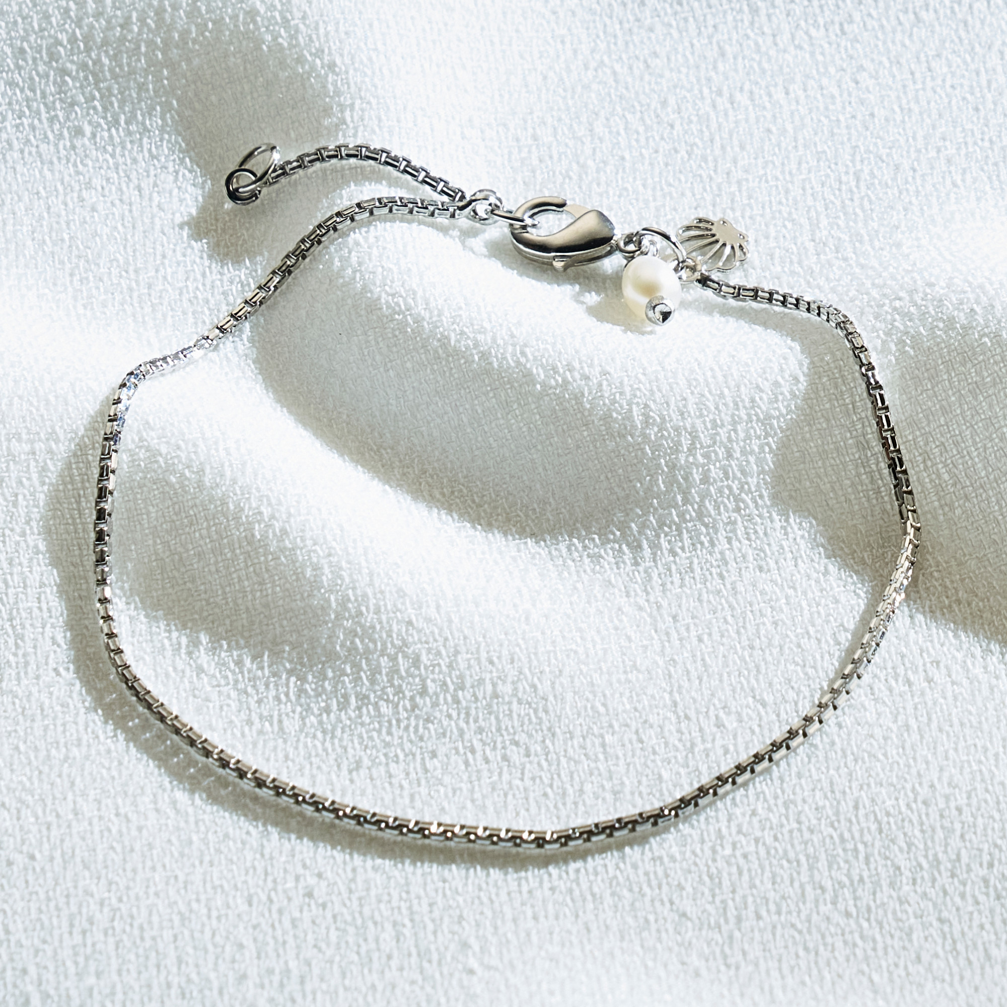 Pulseira Moon Banho Ródio Branco