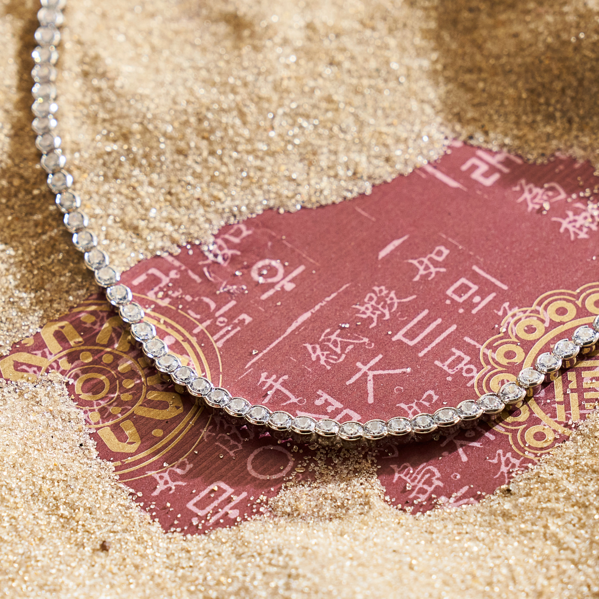 Colar Soojin Banho Ródio Branco