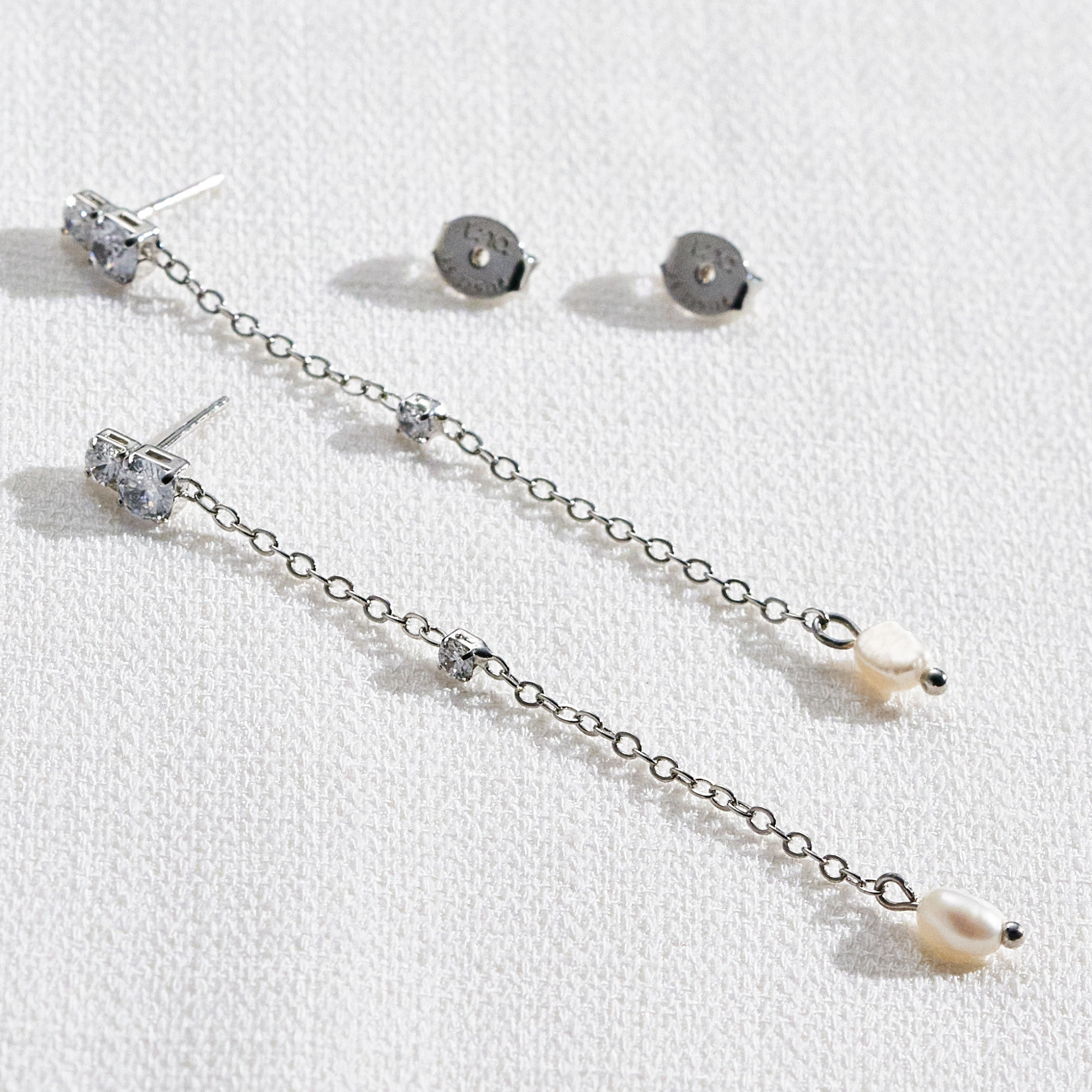 Brinco Tatiane Banho Ródio Branco