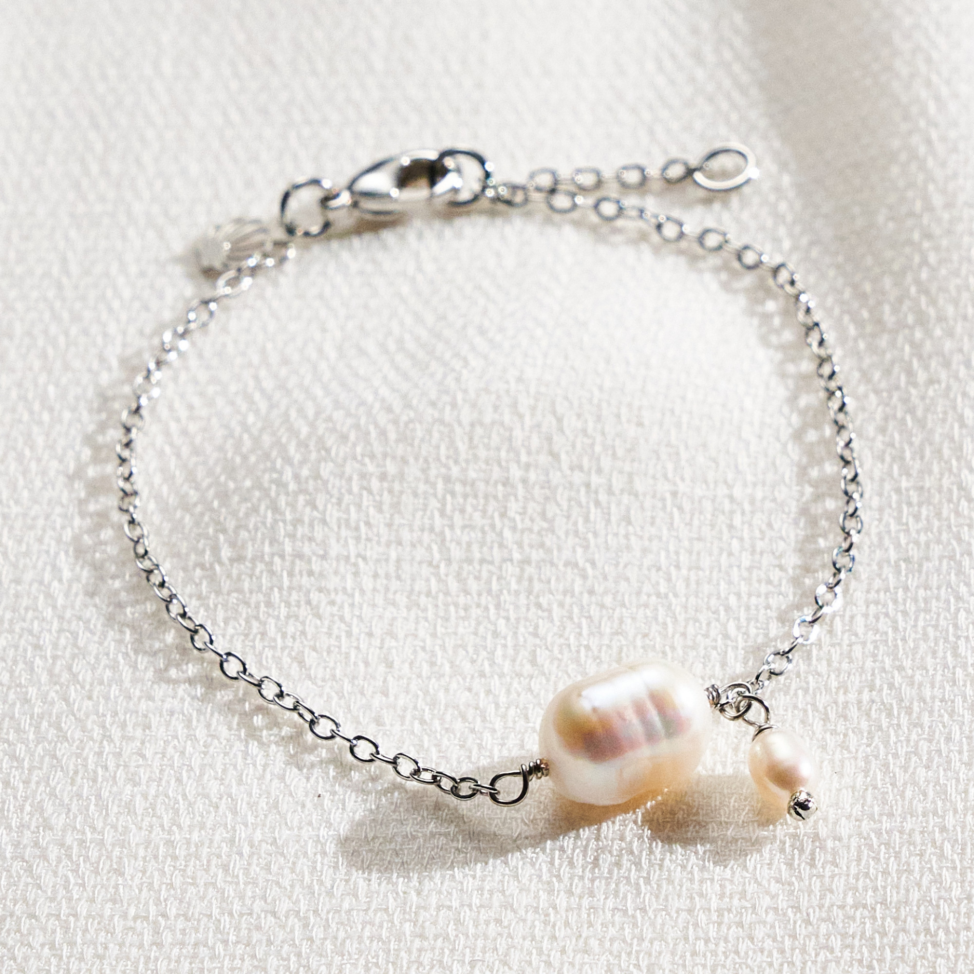 Pulseira Marleny Banho Ródio Branco