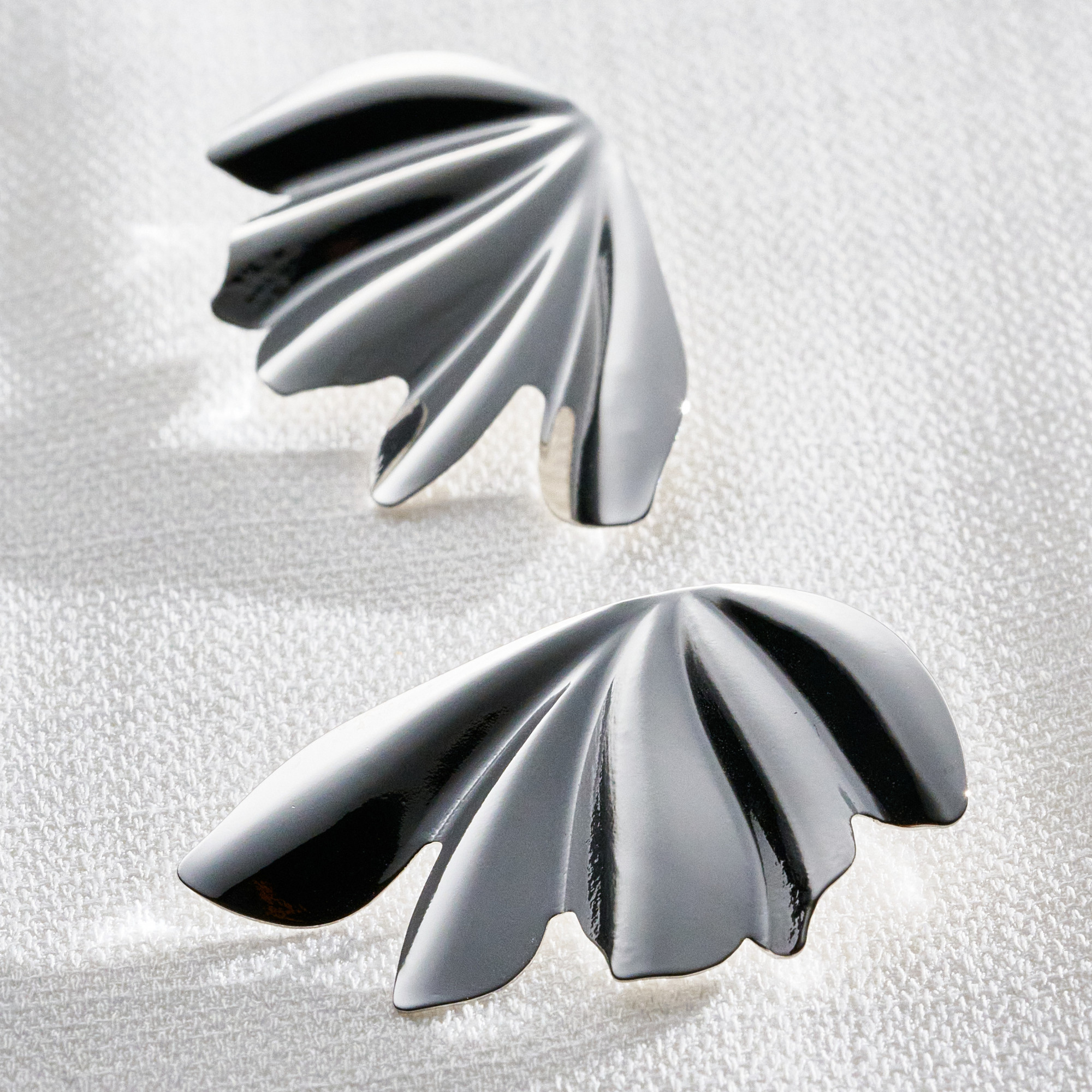 Brinco Leidy Banho Ródio Branco