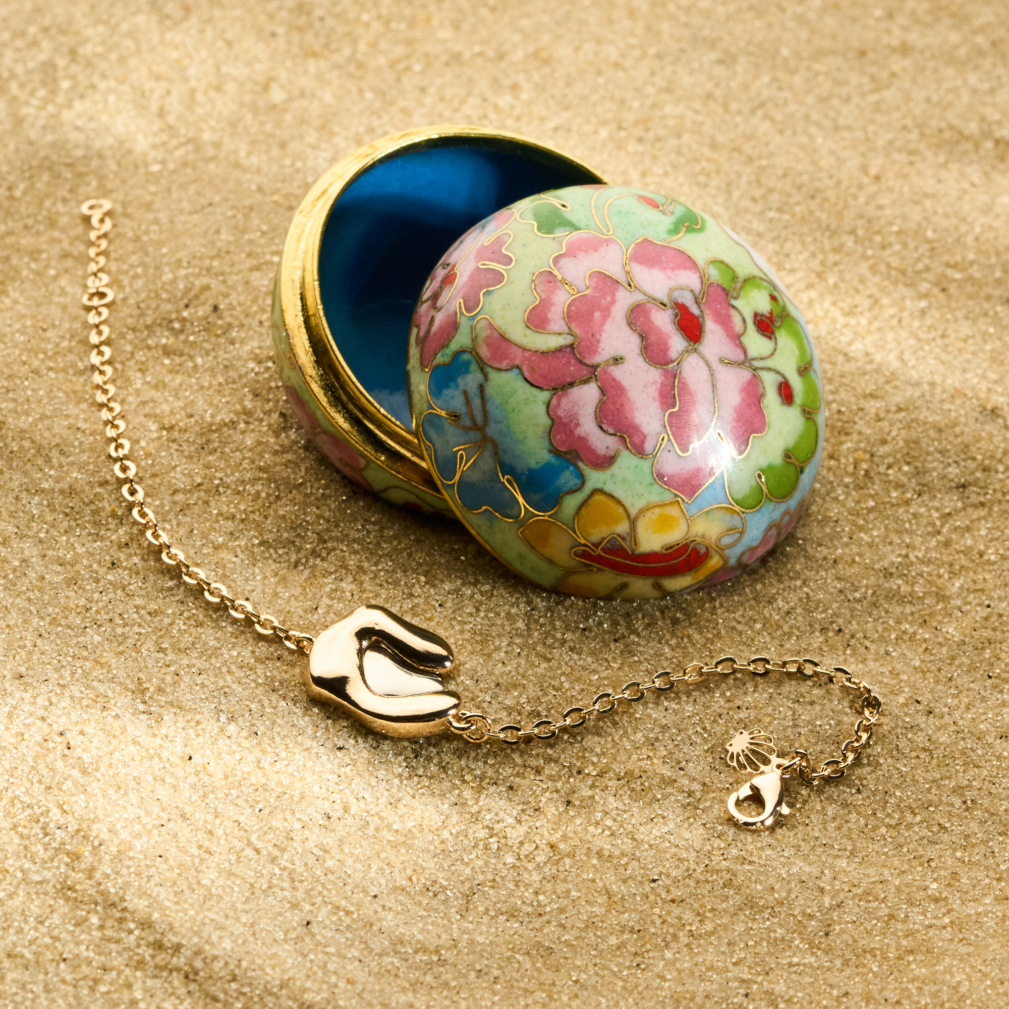 Pulseira Agda Banho Ouro 18k e Ródio Branco