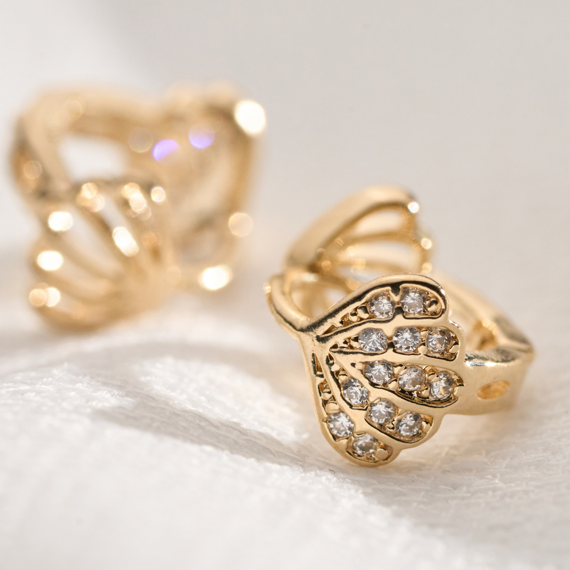 Brinco Santa Lúcia Banho Ouro 18k